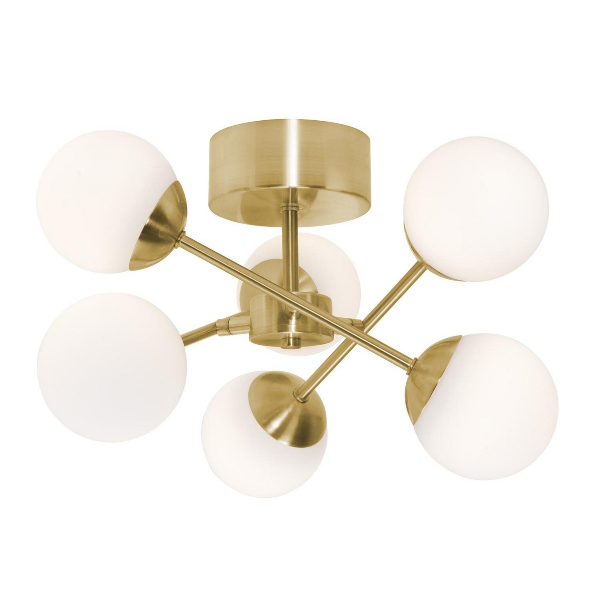 Pearl 16" LED Ceiling Mount, Satin Brass Finish - Bees Lighting
