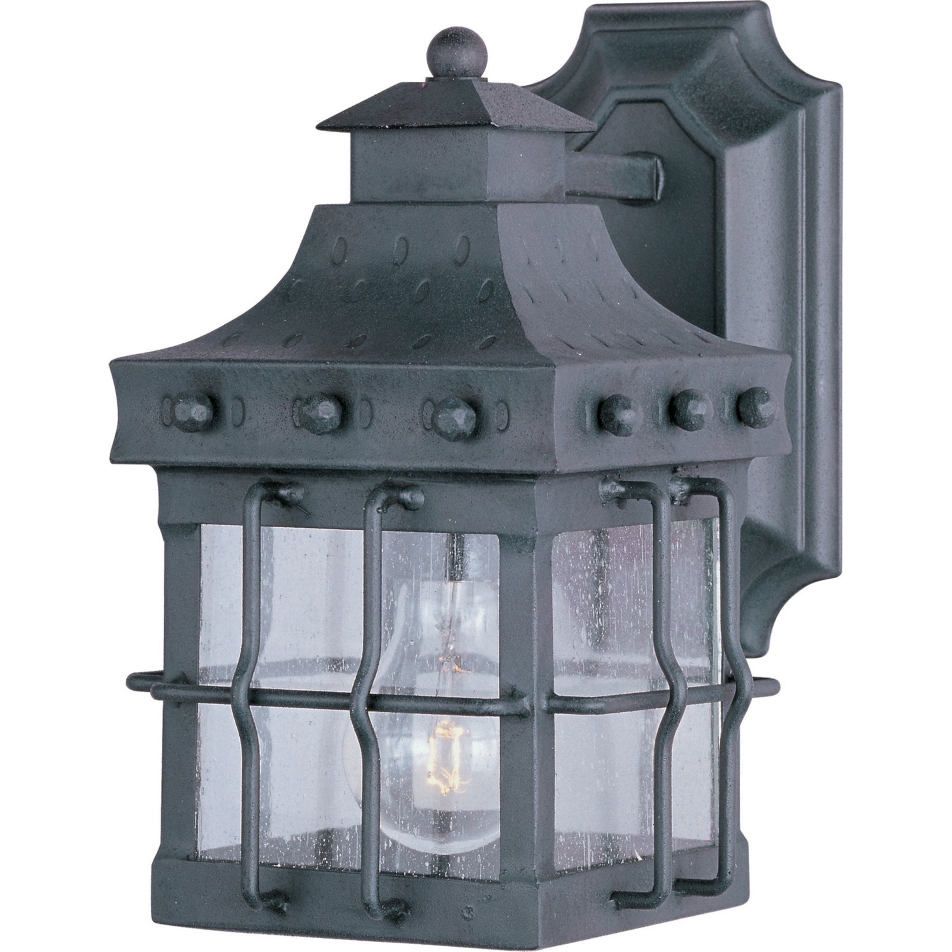 Nantucket 13" Outdoor Wall Lantern, Country Forge Finish - Bees Lighting