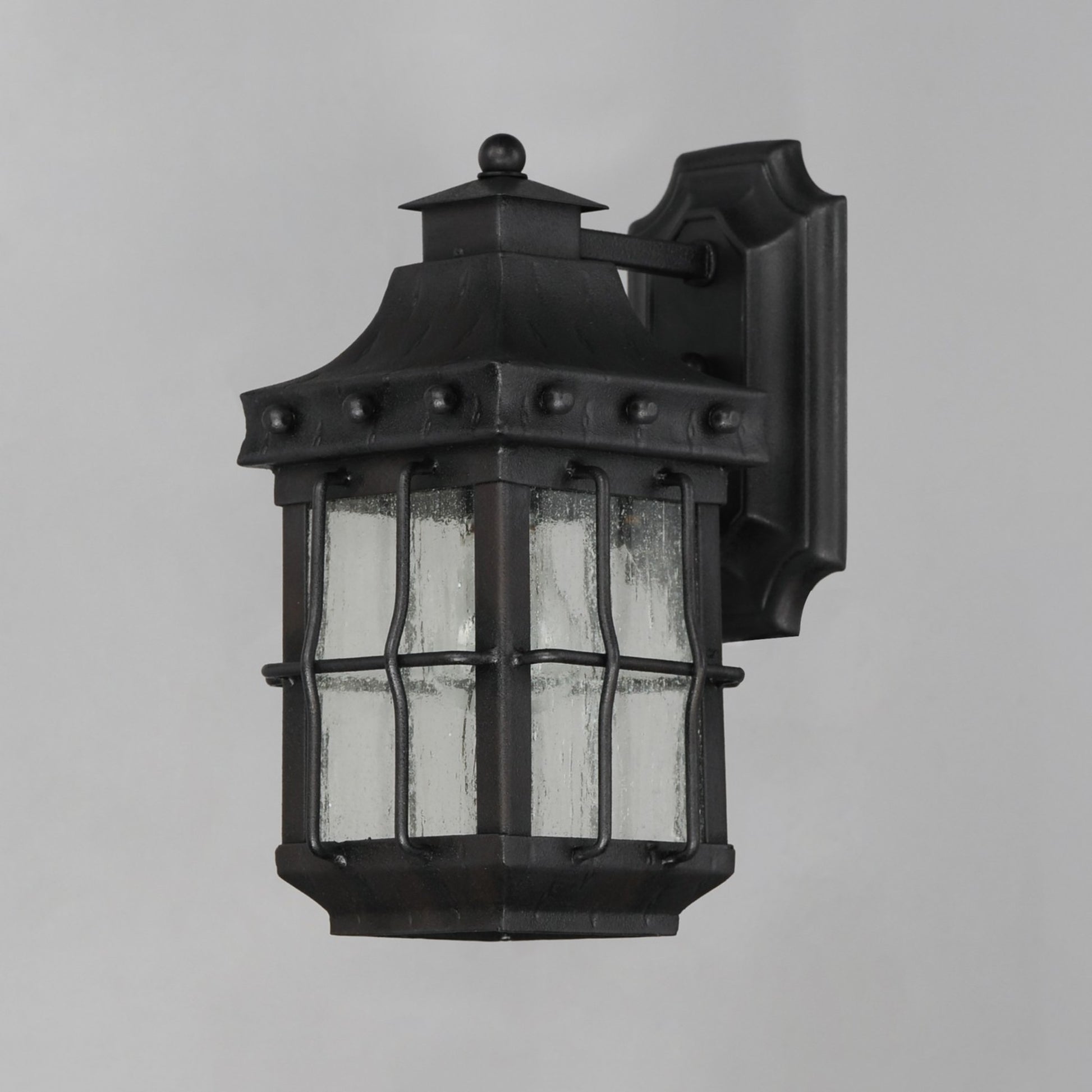 Nantucket 13" Outdoor Wall Lantern, Country Forge Finish - Bees Lighting