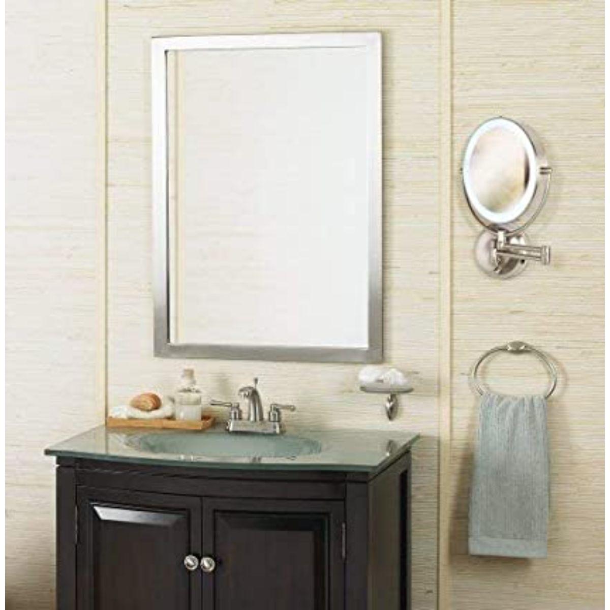 Paradox 33 In. X 24 In. Wall Mirror Brushed Nickel Mirror - Bees Lighting