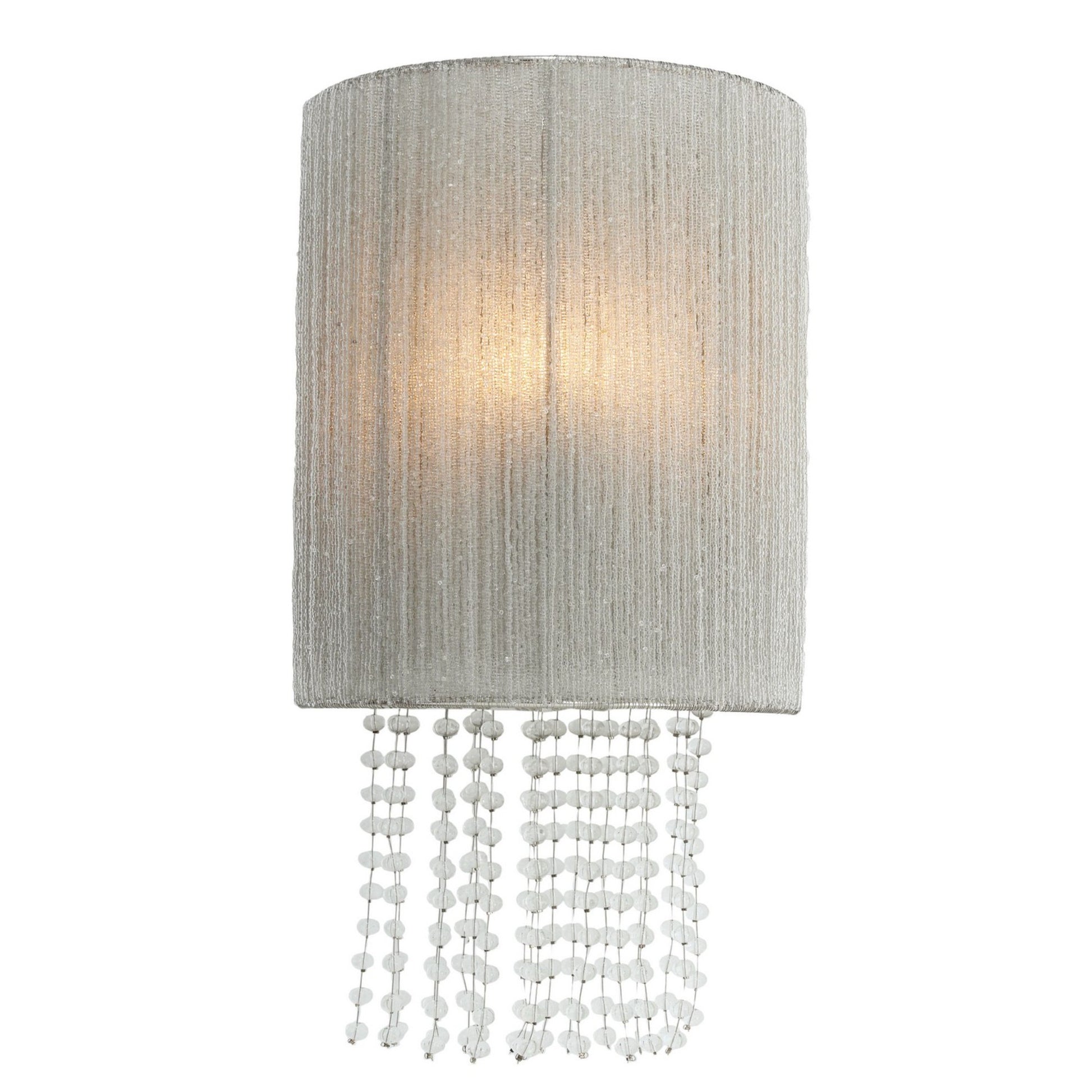 Crystal Reign Wall Sconce Silver Finish - Bees Lighting