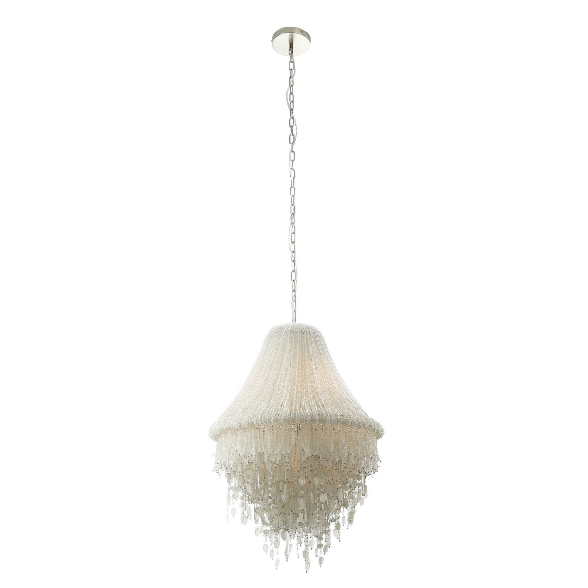 Crystal Reign Flush Mount Light Silver Finish - Bees Lighting