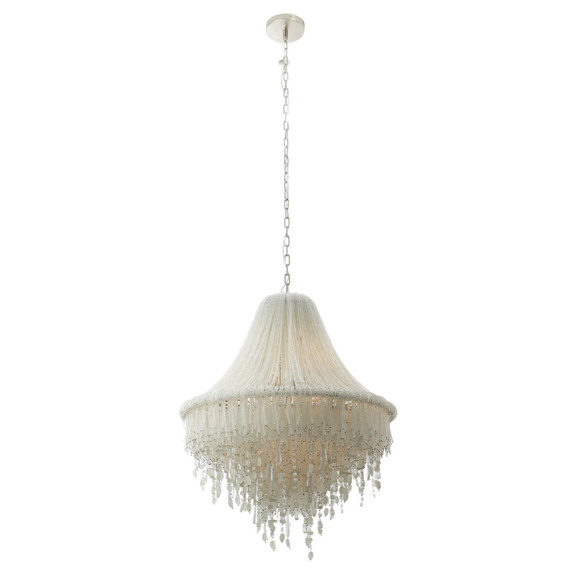 Crystal Reign Pendant Light Silver Finish - Bees Lighting