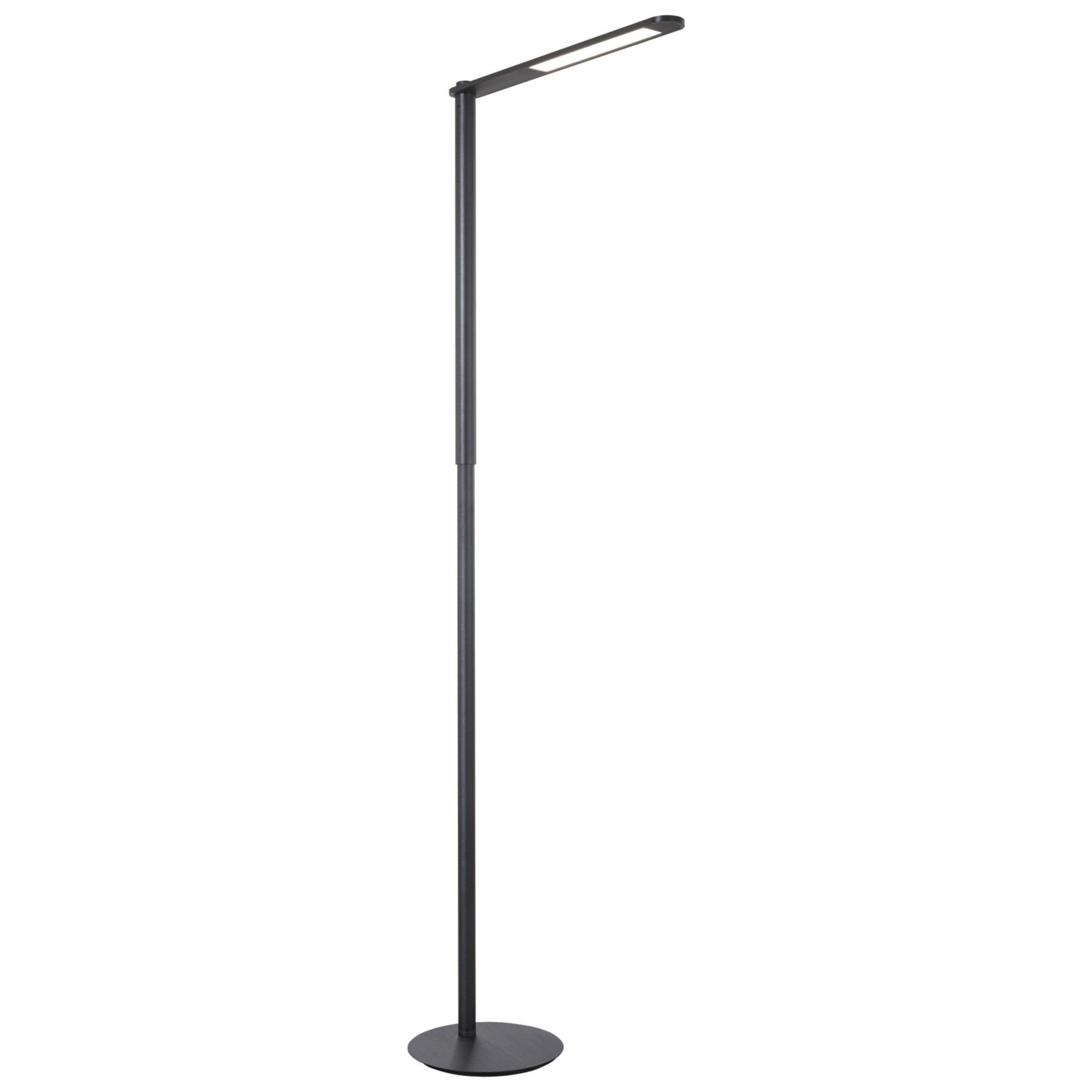 Task Portables 57" LED Table Lamp, Brushed Coal BlacK Finish - Bees Lighting
