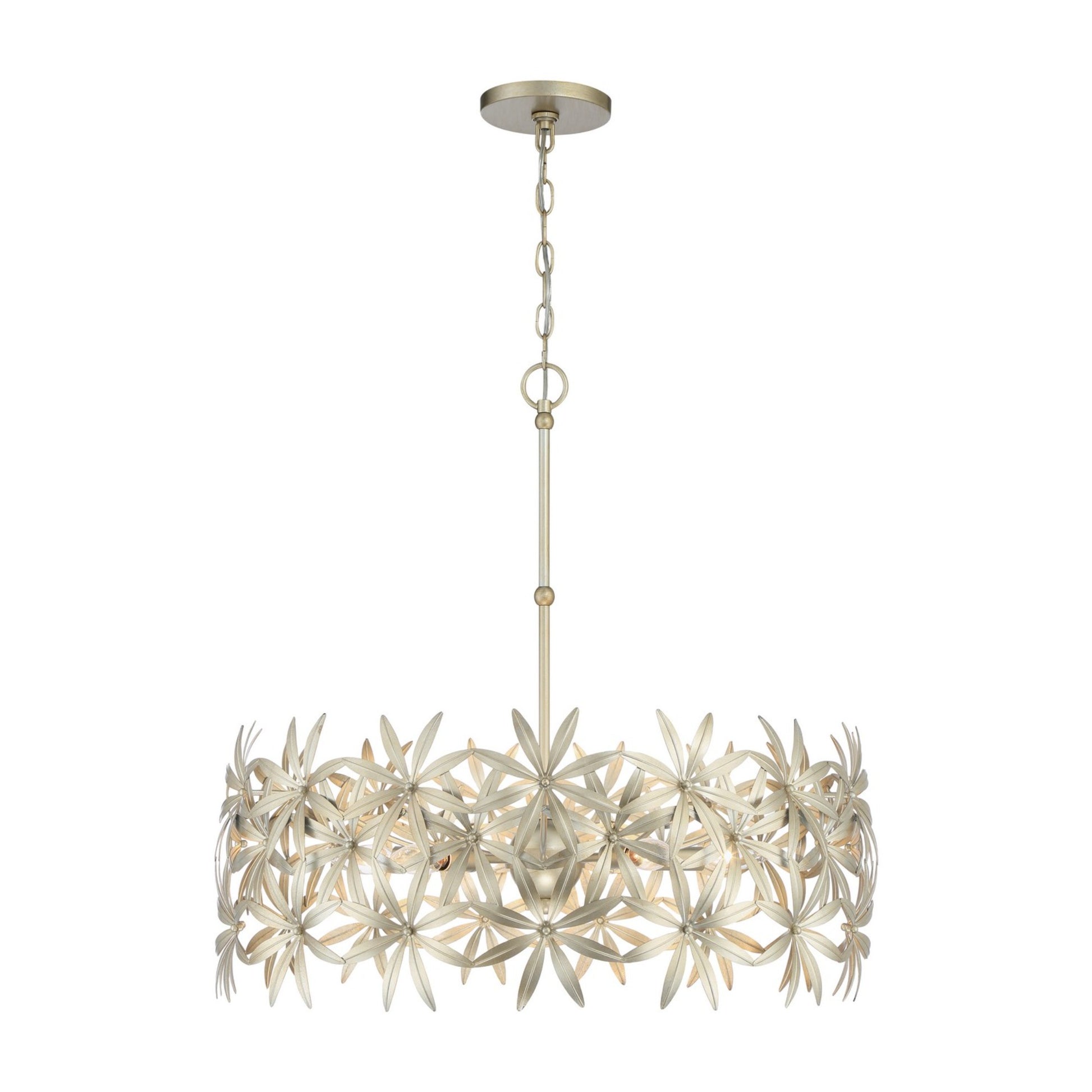 Flower Child 26" 5-Light Pendant, Ambry Gold Finish - Bees Lighting