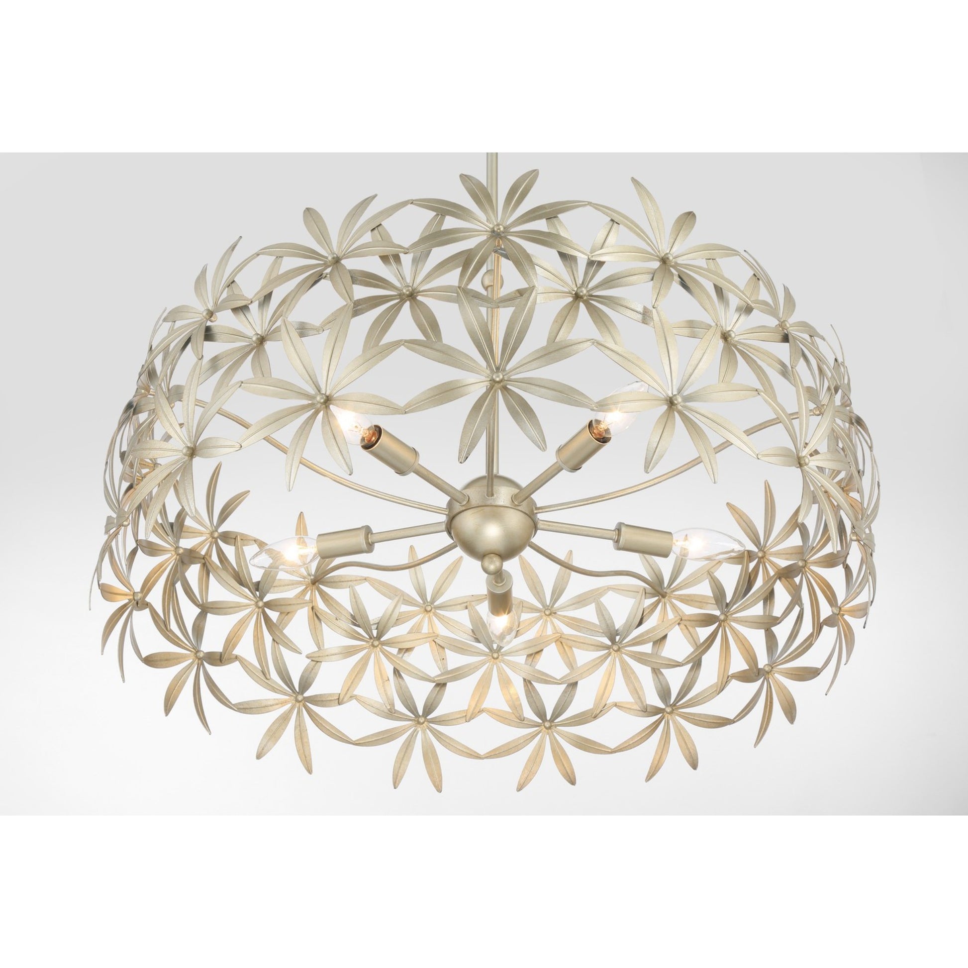 Flower Child 26" 5-Light Pendant, Ambry Gold Finish - Bees Lighting