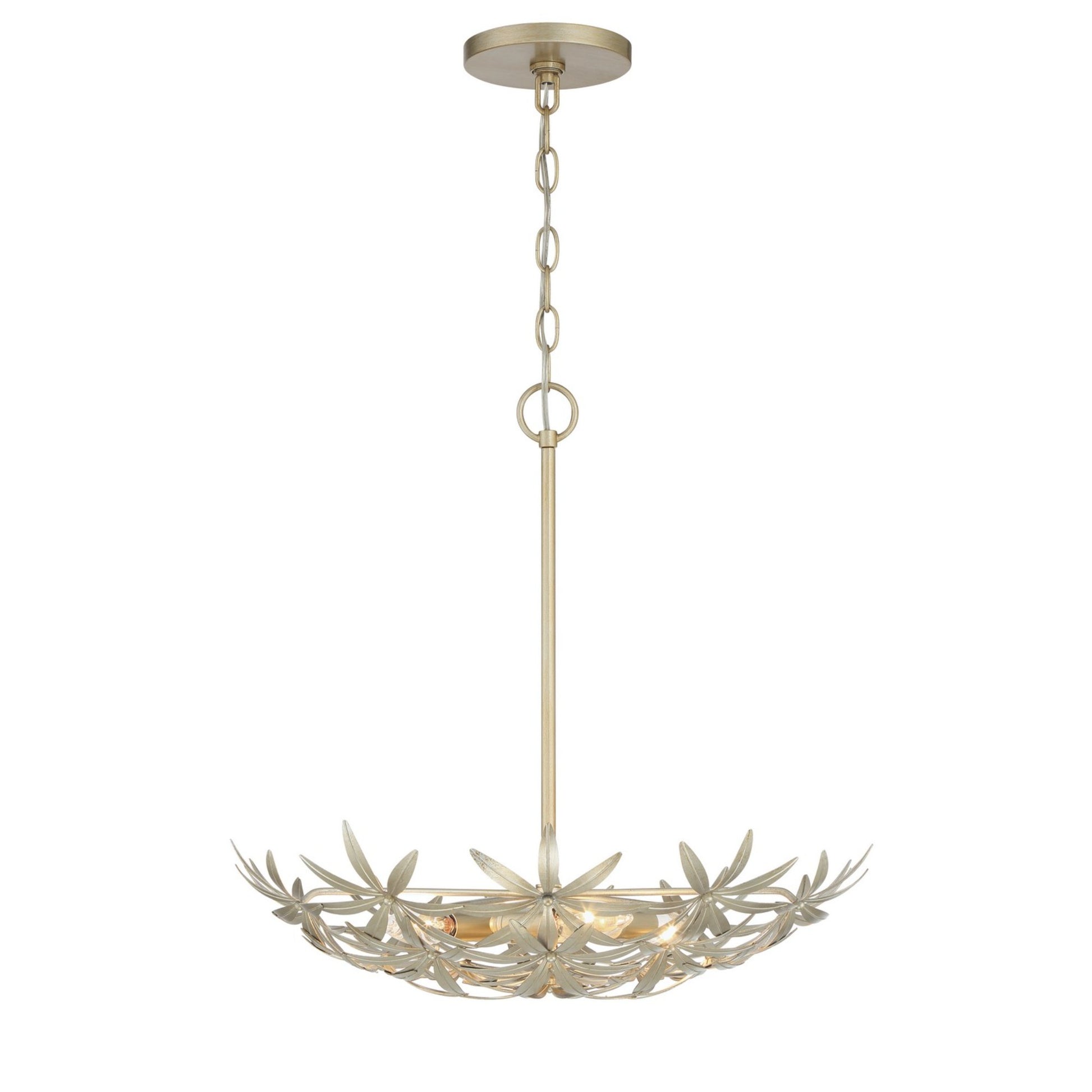 Flower Child 21" 4-Light Pendant, Ambry Gold Finish - Bees Lighting