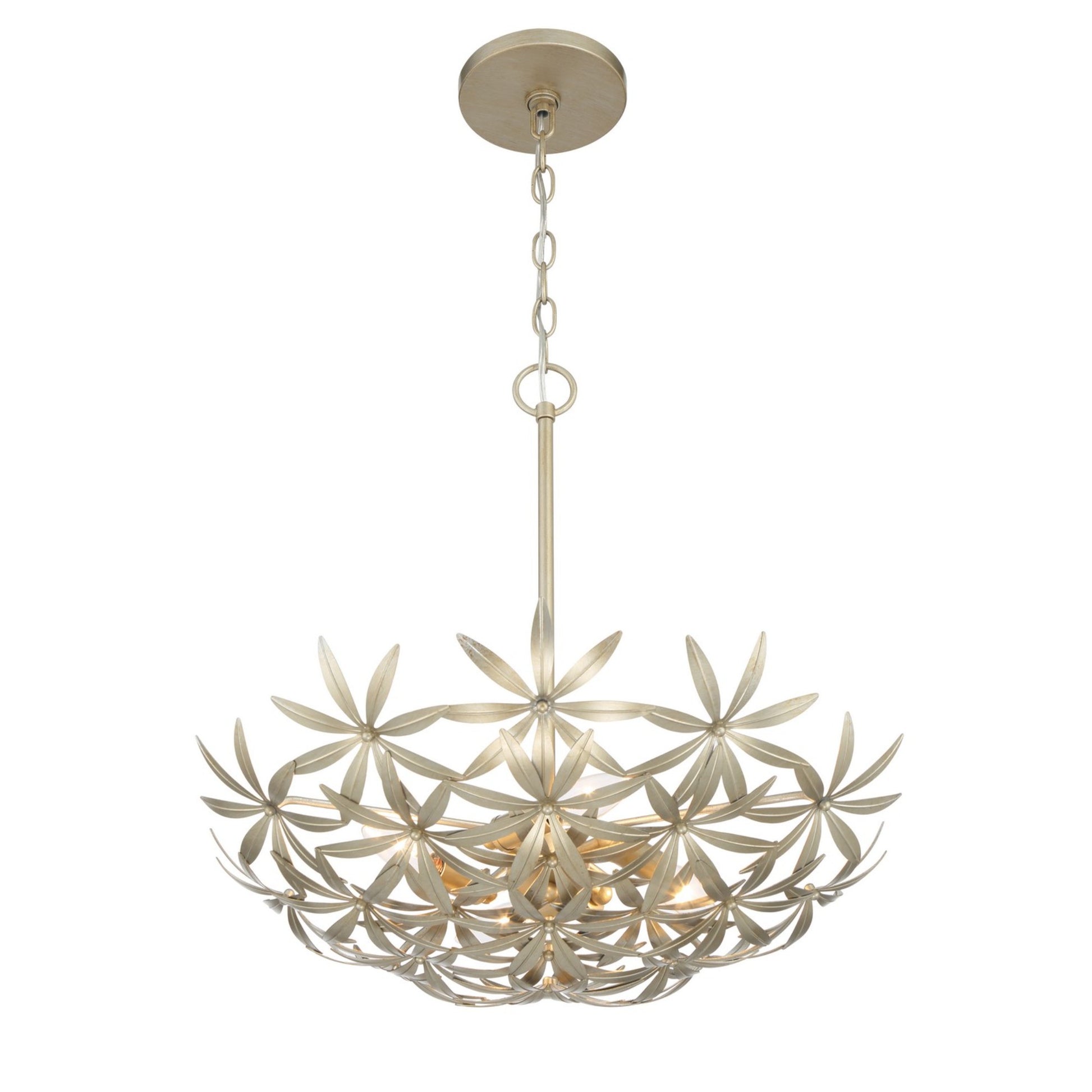 Flower Child 21" 4-Light Pendant, Ambry Gold Finish - Bees Lighting