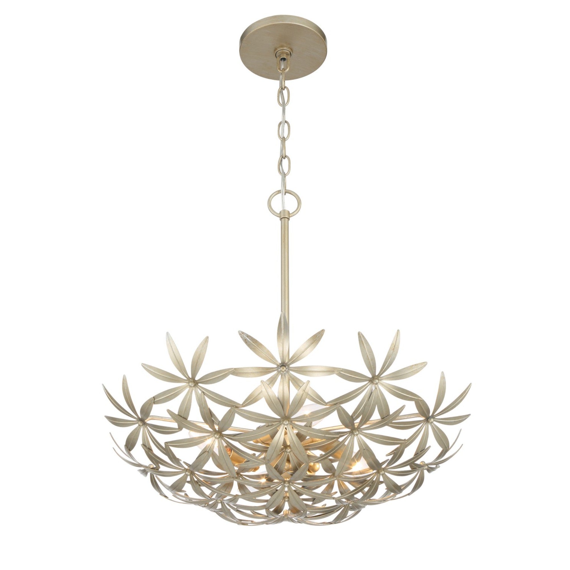 Flower Child 21" 4-Light Pendant, Ambry Gold Finish - Bees Lighting