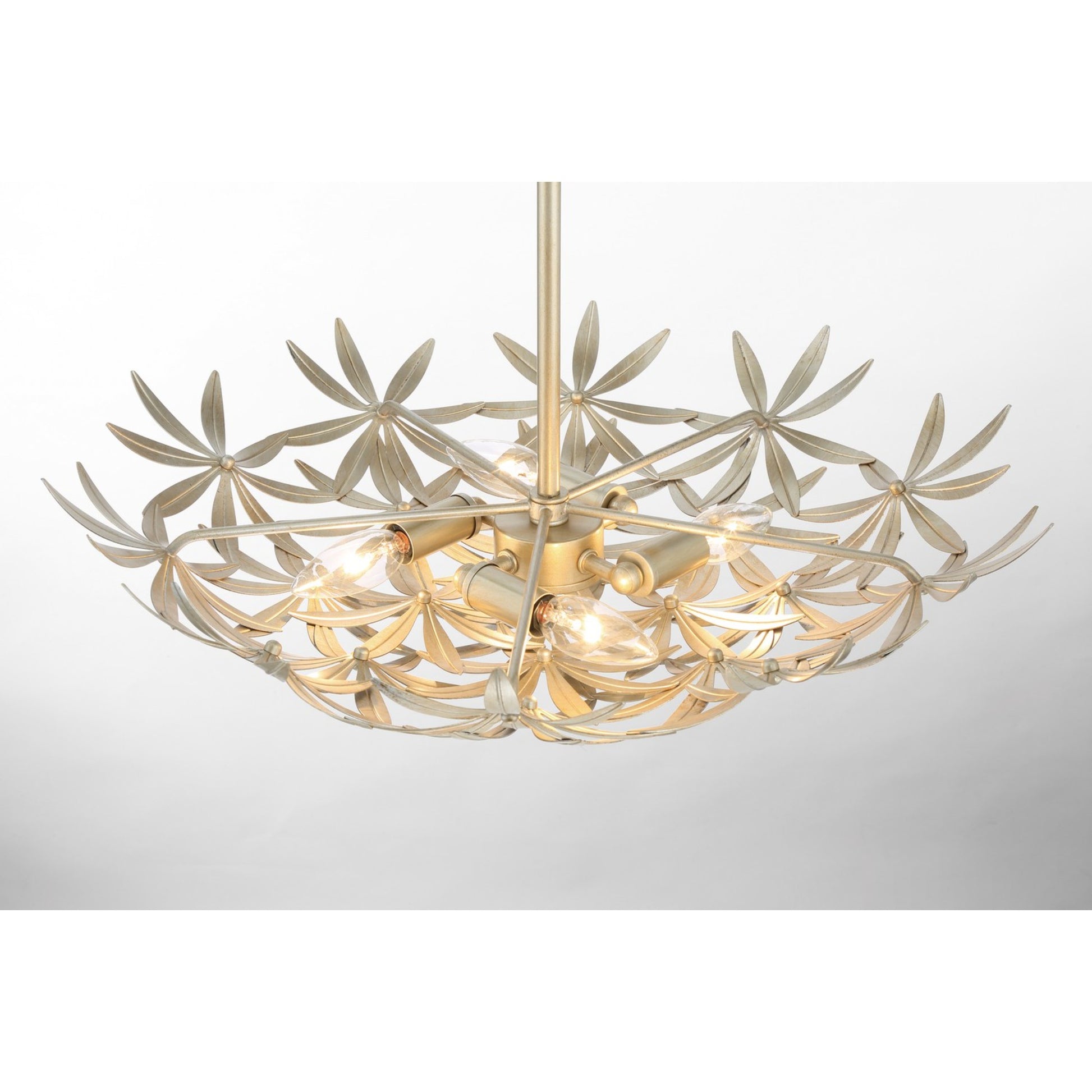 Flower Child 21" 4-Light Pendant, Ambry Gold Finish - Bees Lighting