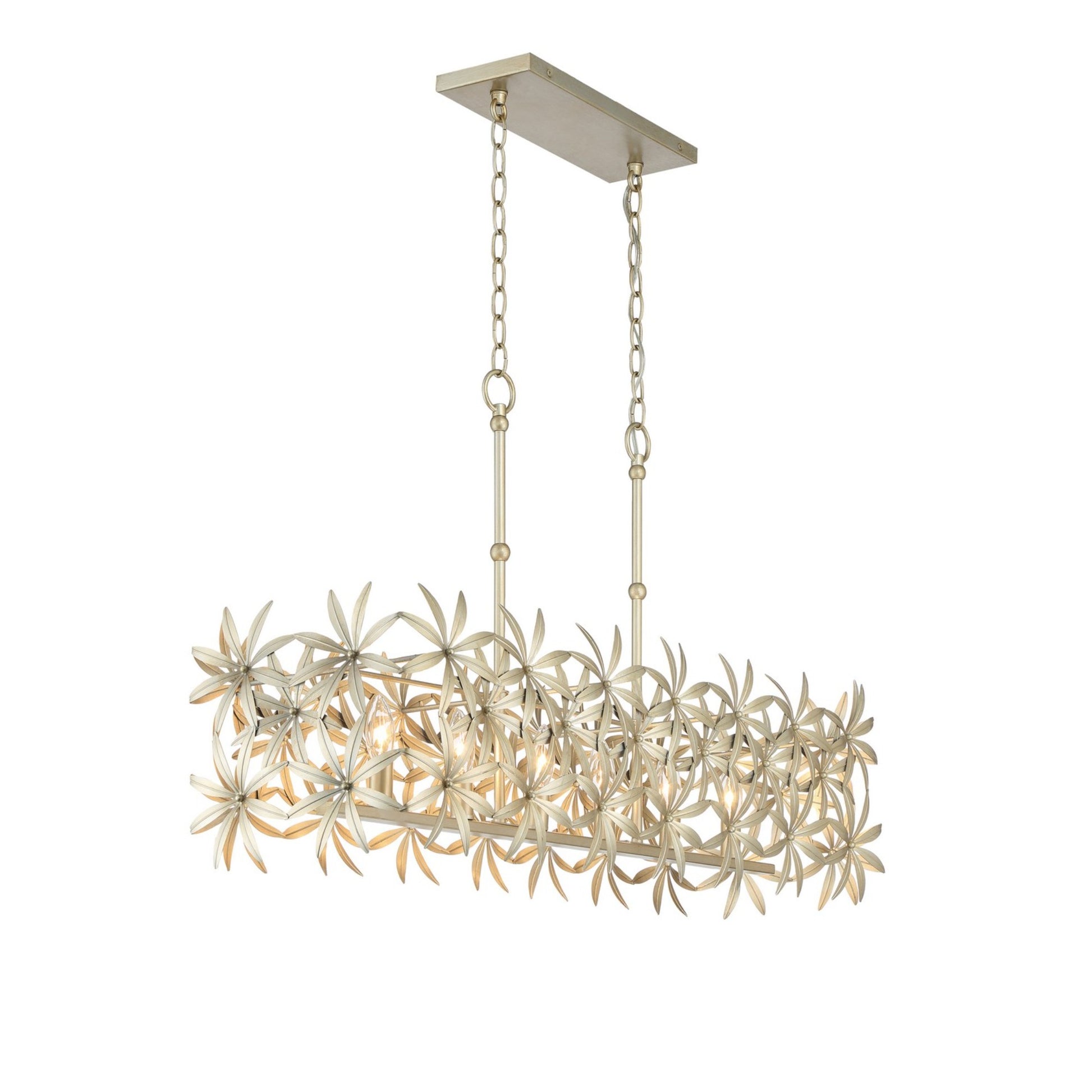 Flower Child 39" 6-Light Island Light, Ambry Gold Finish - Bees Lighting