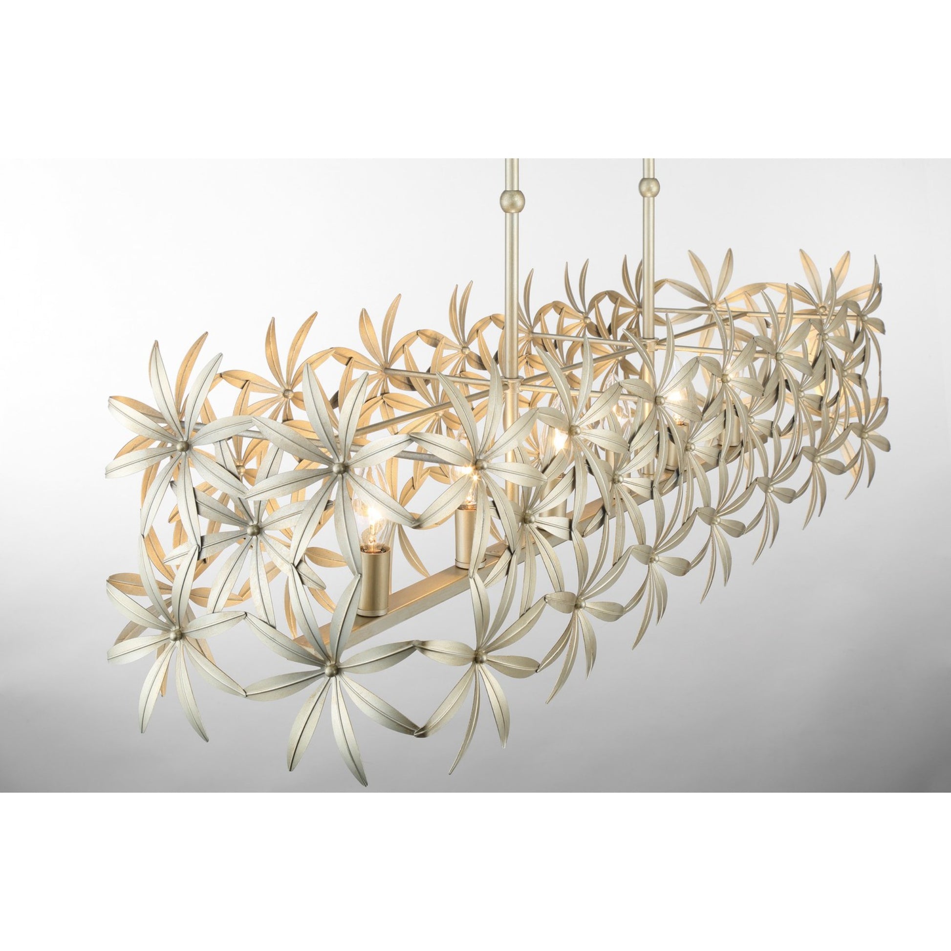 Flower Child 39" 6-Light Island Light, Ambry Gold Finish - Bees Lighting