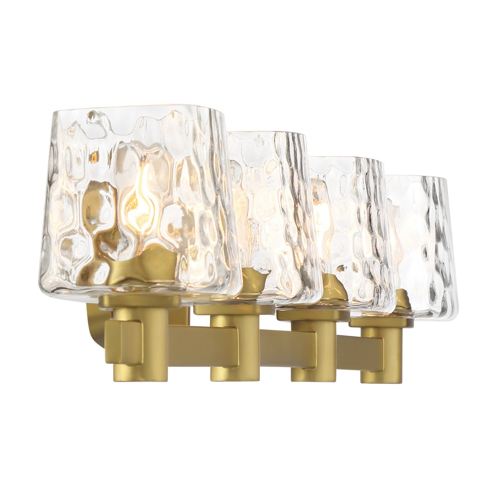 Drysdale 33" 4-Light Bath Vanity, Soft Brass Finish - Bees Lighting