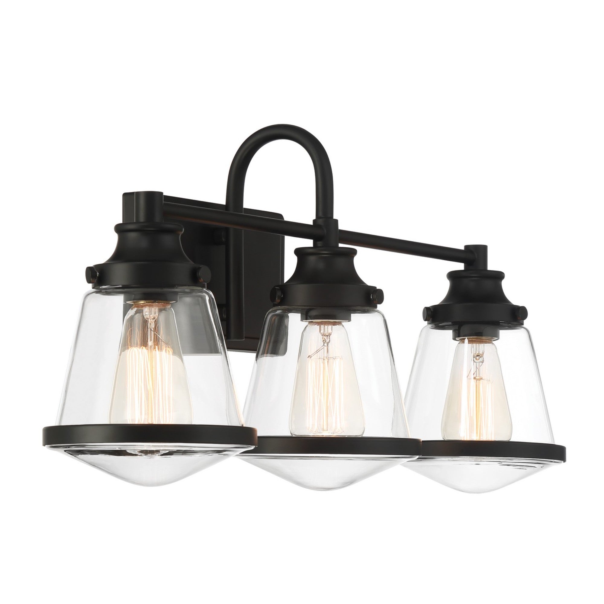 Mannsdale 24" 3-Light Bath Vanity, Coal Finish - Bees Lighting
