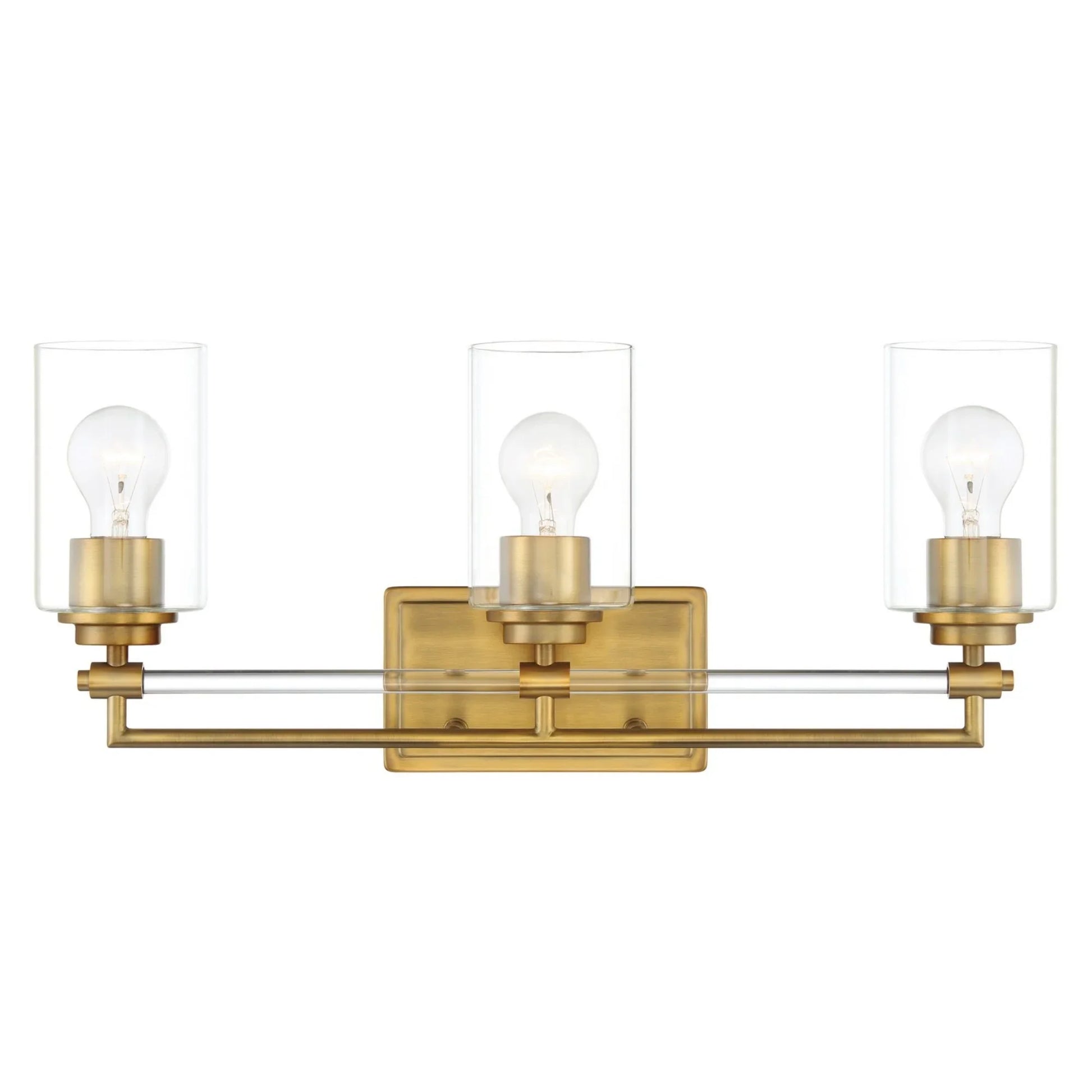 Binsly 24" 3-Light Bath Vanity, Antique Noble Brass Finish - Bees Lighting