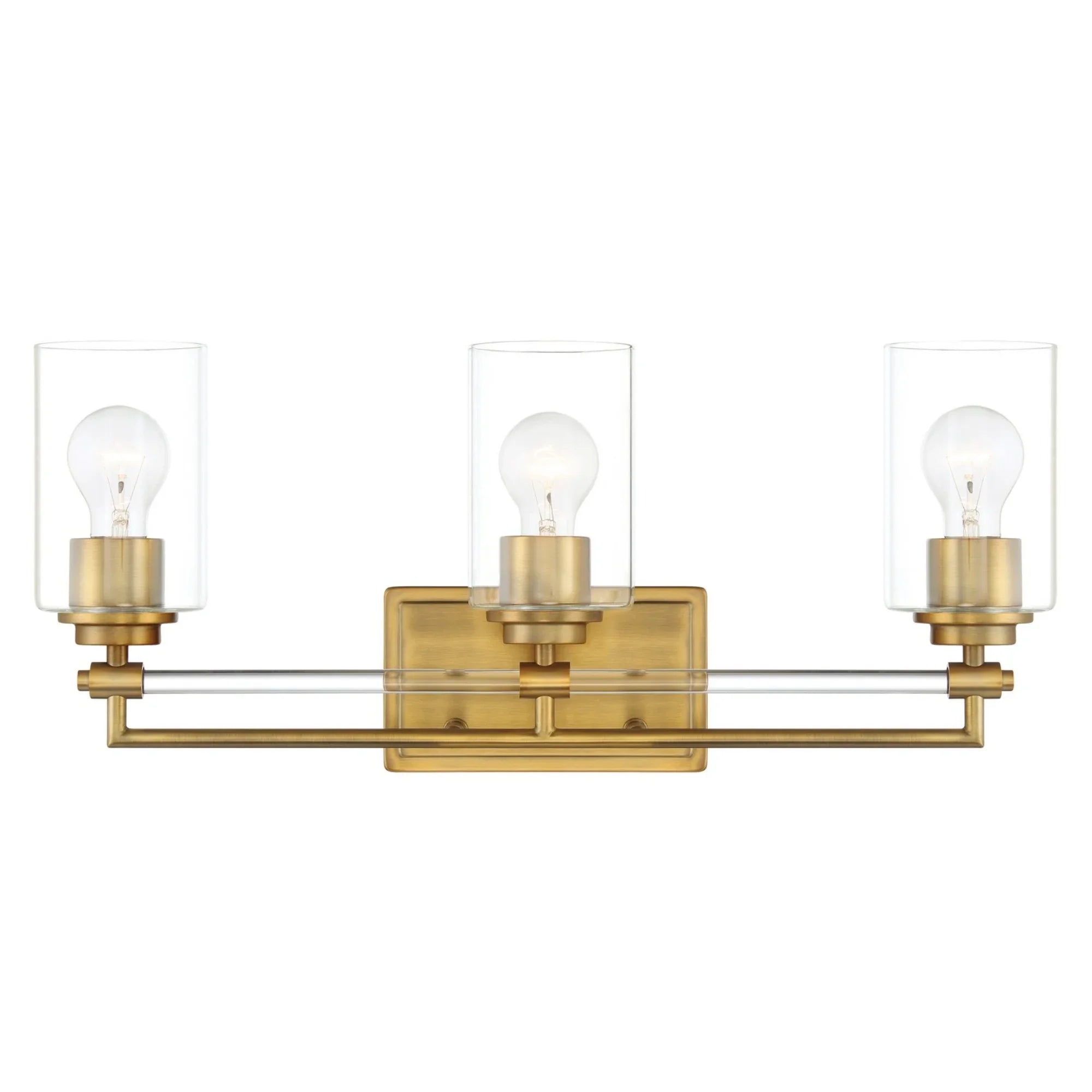 Binsly 24" 3-Light Bath Vanity, Antique Noble Brass Finish - Bees Lighting