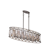 Hexly 44" 5-Light Island Light, Bronze & Sultry Silver Finish - Bees Lighting
