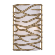 Branch Reality 16" 2-Light Wall Sconce, Ashen Gold Finish - Bees Lighting