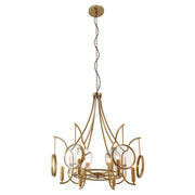 Into Focus 32" 6-Light Chandelier, Artisan Brass Finish - Bees Lighting