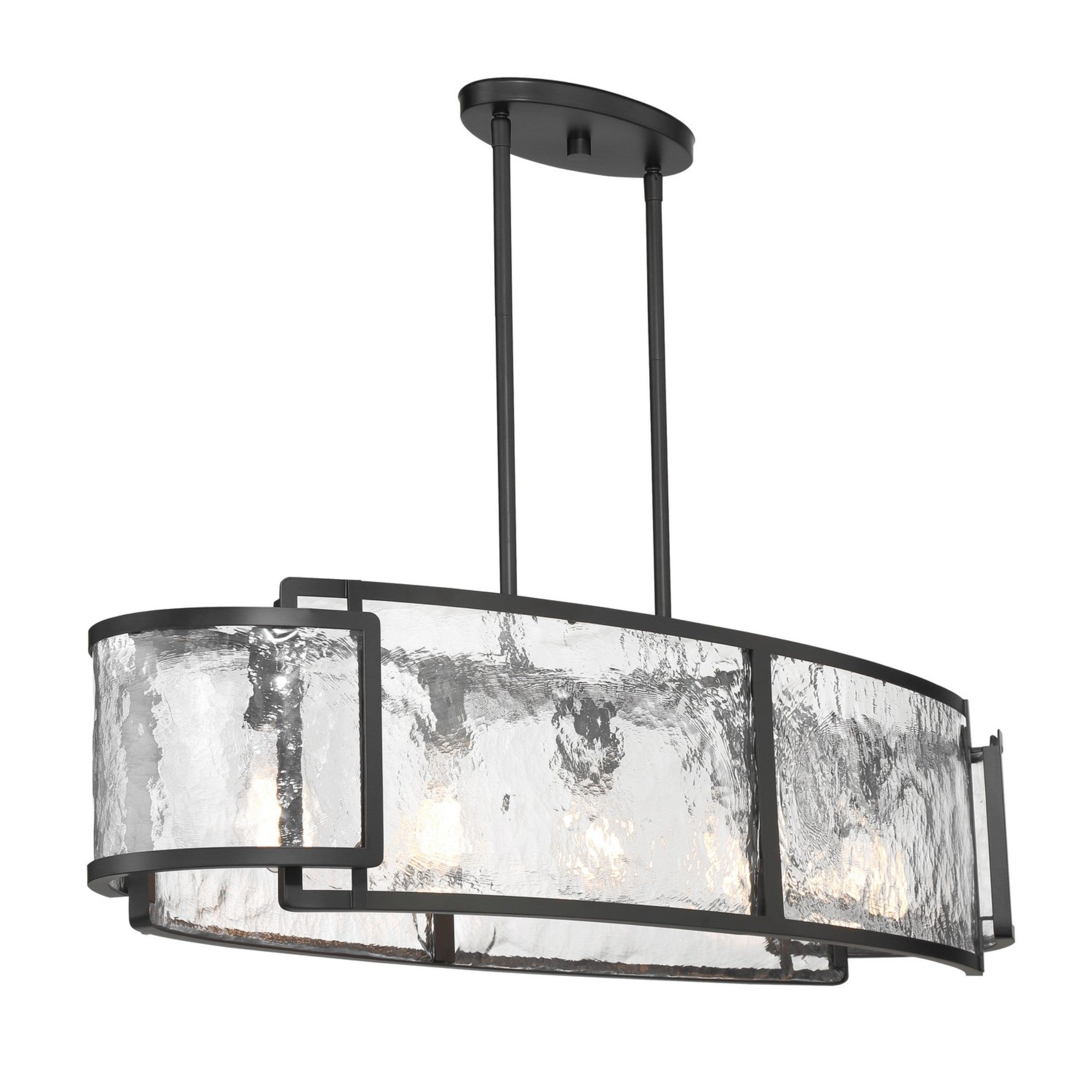 Bella Collina 48" 5-Light Island Light, Coal Finish - Bees Lighting
