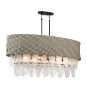 Breakers Isle 48" 12-Light Island Light, Coal Finish - Bees Lighting