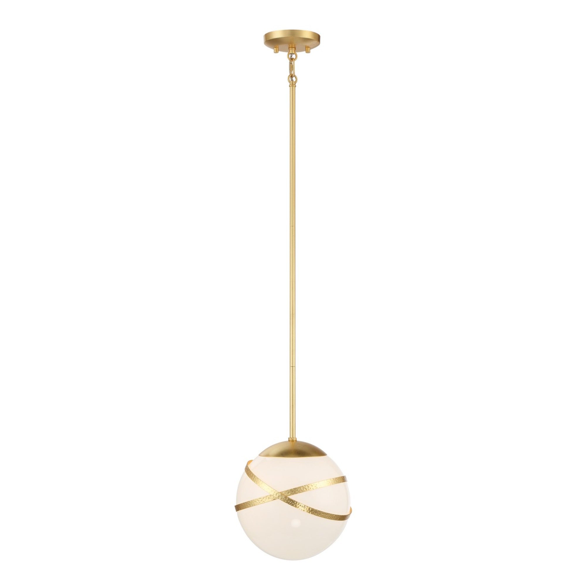 Batignolles 10" Mini Pendant, Spring Gold Leaf Finish - Bees Lighting