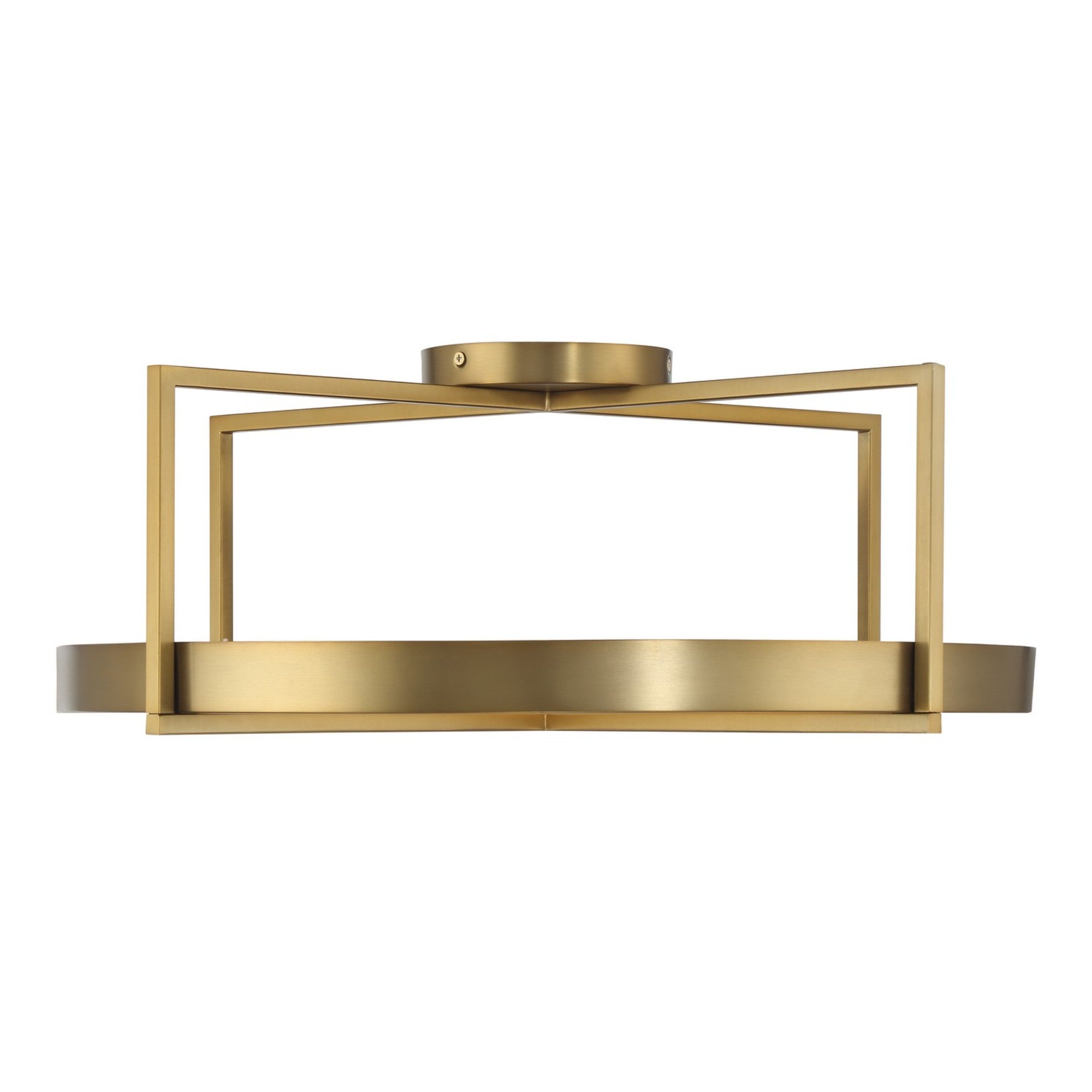 Boada 24" 1 Light LED Semi-Flush Mount Brass Finish - Bees Lighting