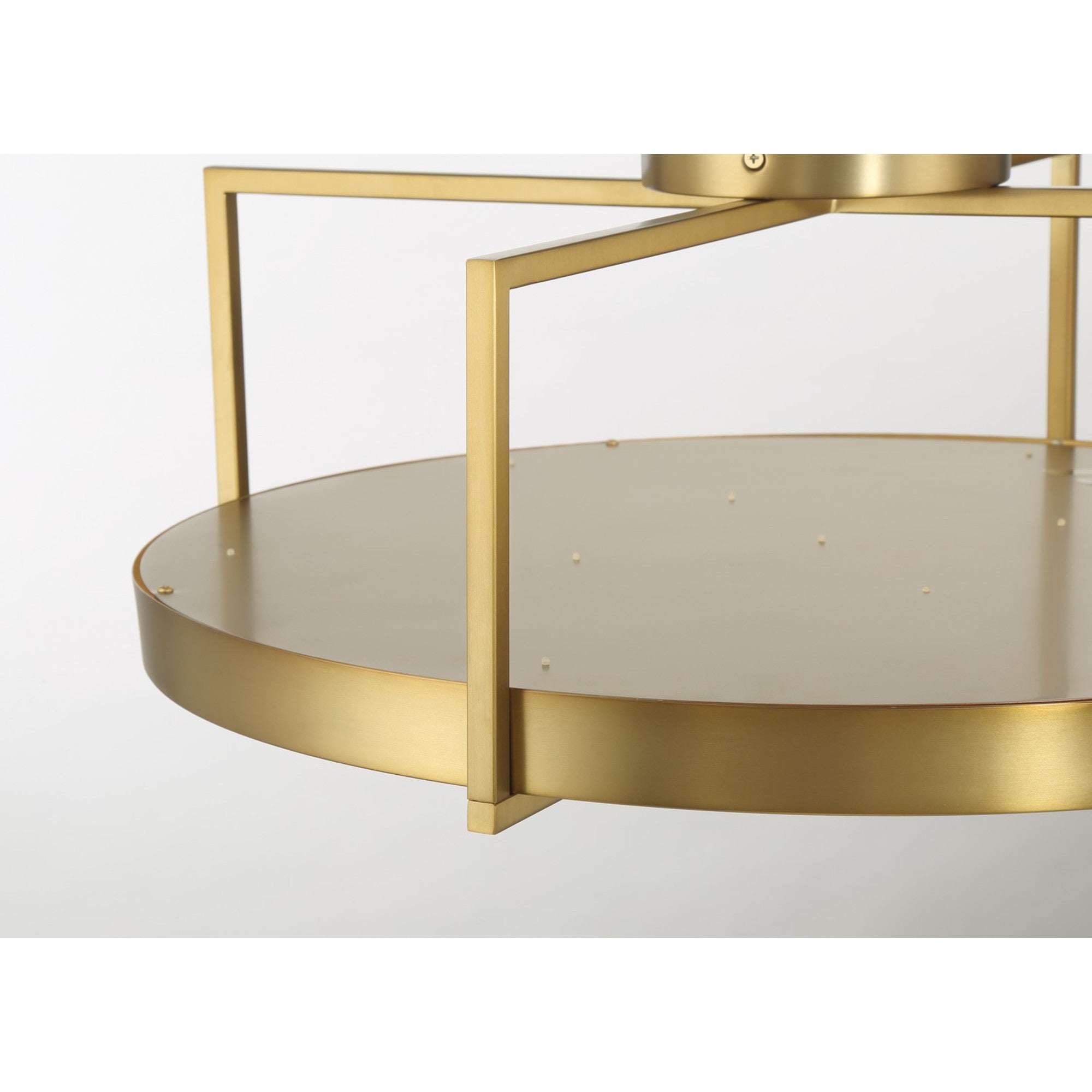 Boada 24" LED Semi-Flush Mount, Soft Brass Finish - Bees Lighting
