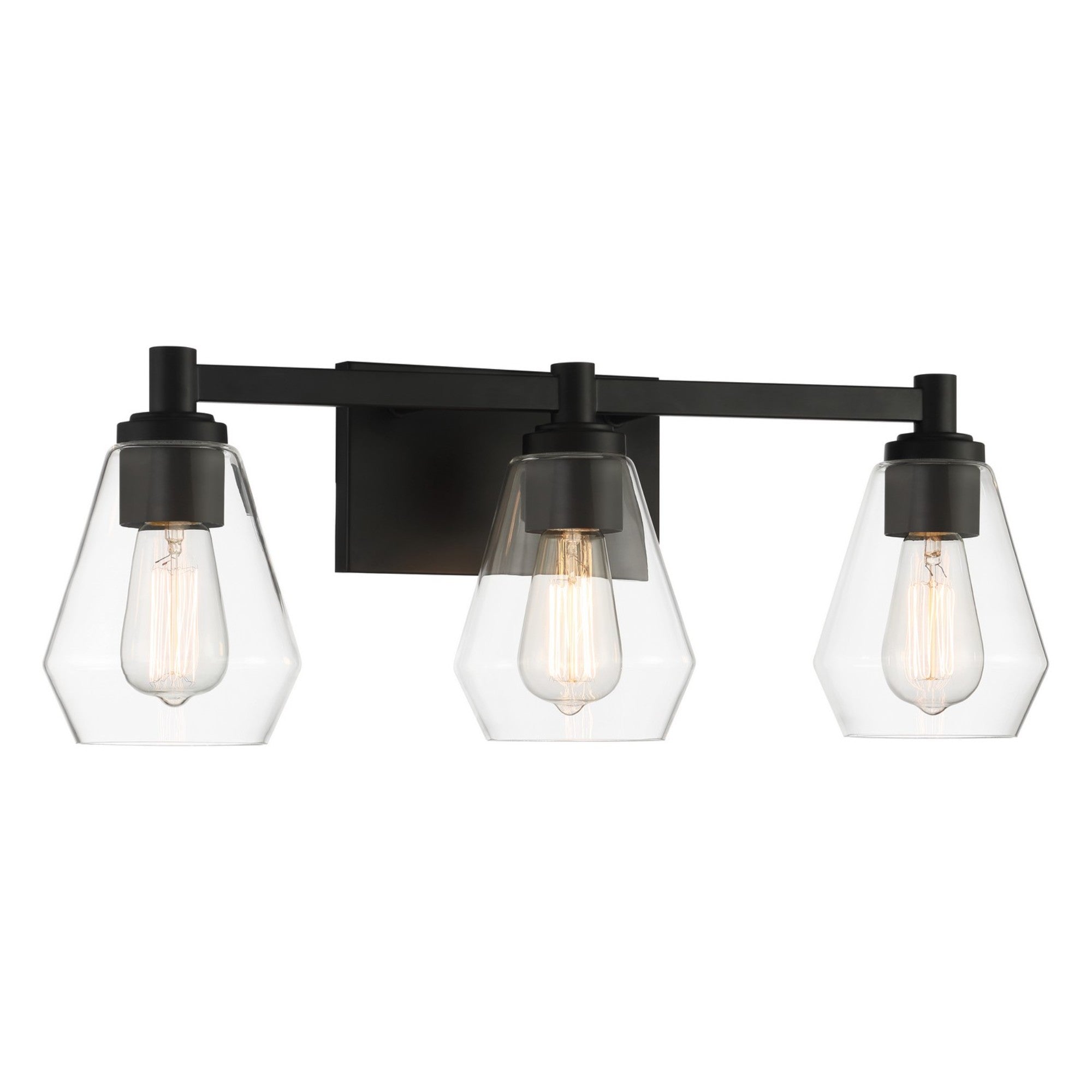 Clarity 24" 3-Light Bath Vanity, Coal Finish - Bees Lighting