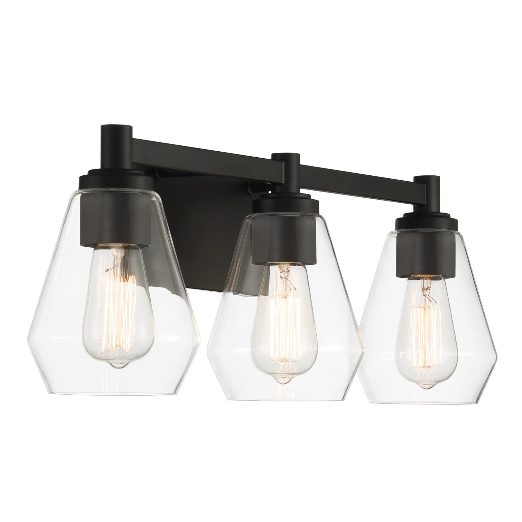 Clarity 24" 3-Light Bath Vanity, Coal Finish - Bees Lighting