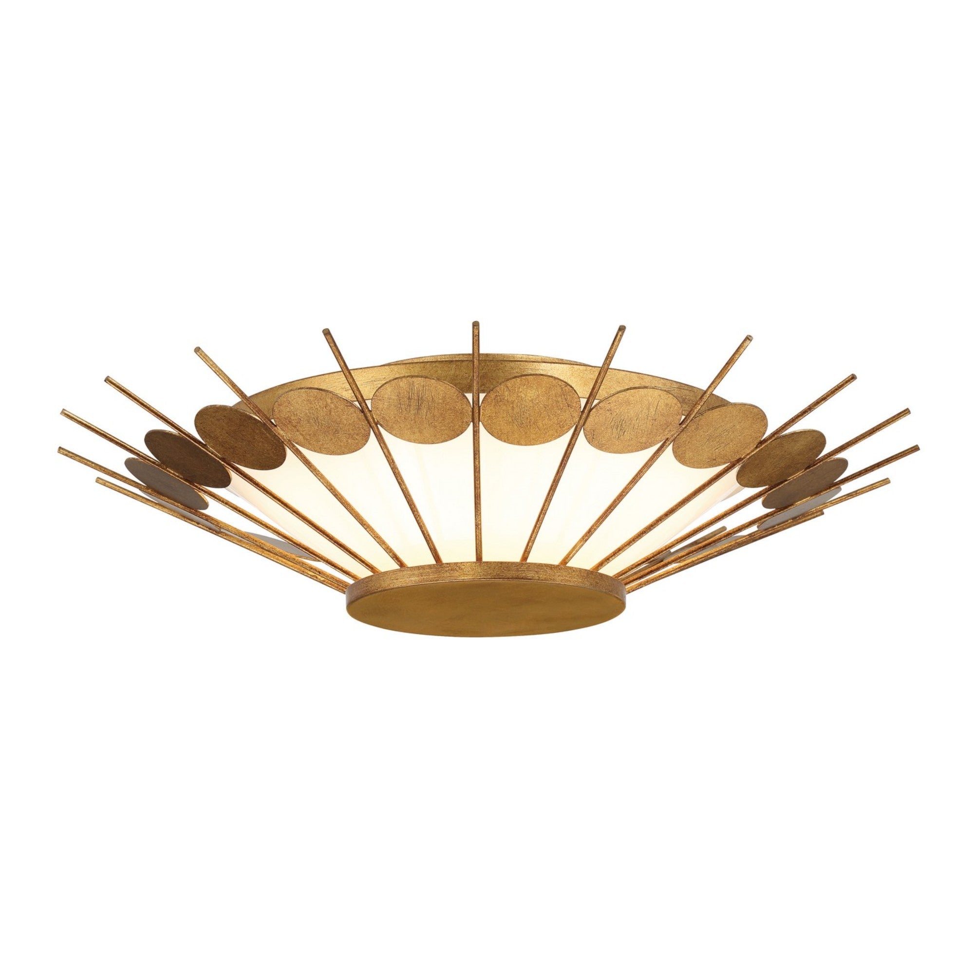 Capieso 20" 1 Light LED Flush Mount Light Gold Finish - Bees Lighting