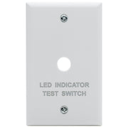 Emergency Remote Test Switch, Single Gang Plate, White Finish - Bees Lighting