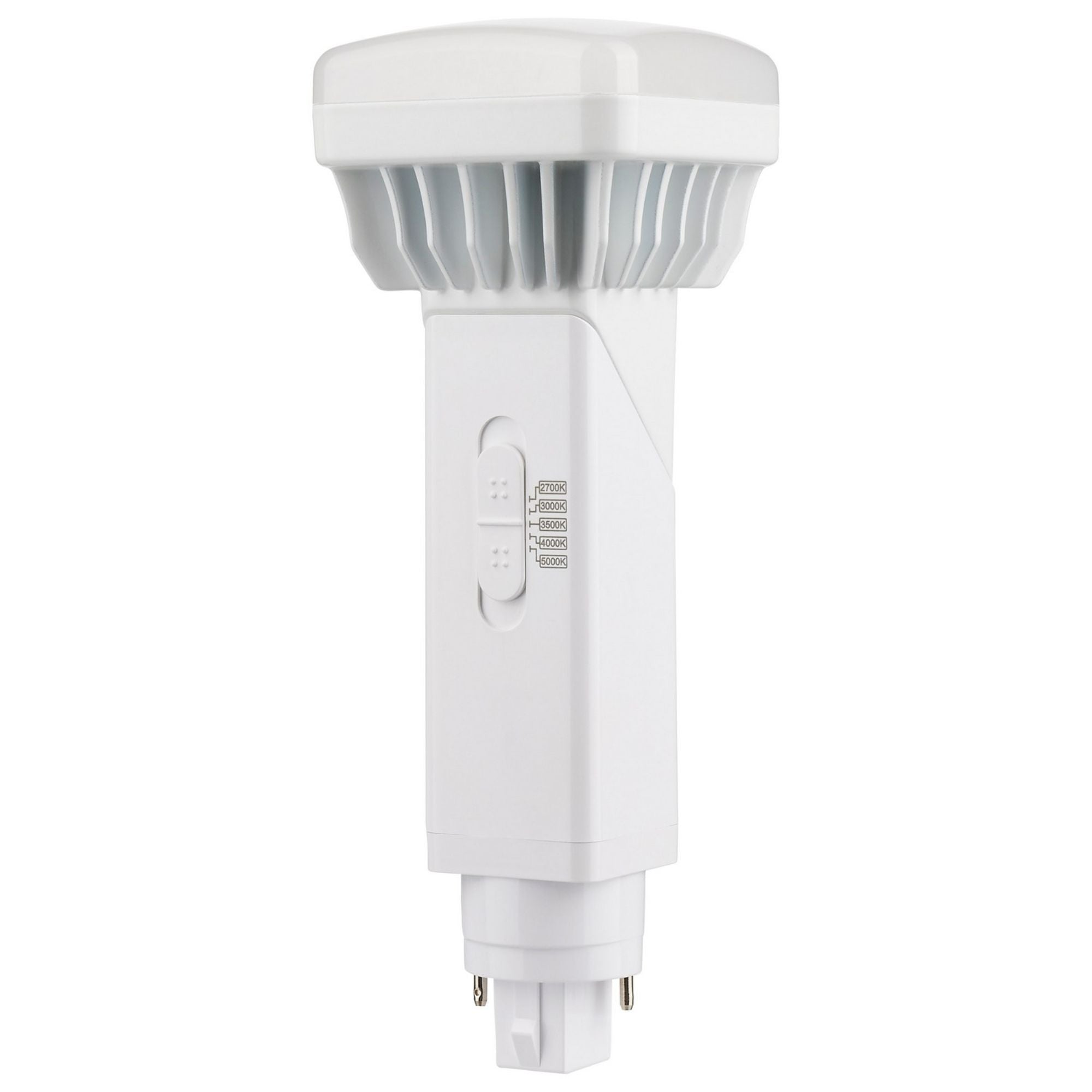 2 Pin Dual Position LED Lamp, 9W, 1100lm, Direct or Bypass, 2700K to 5000K, G24d Base