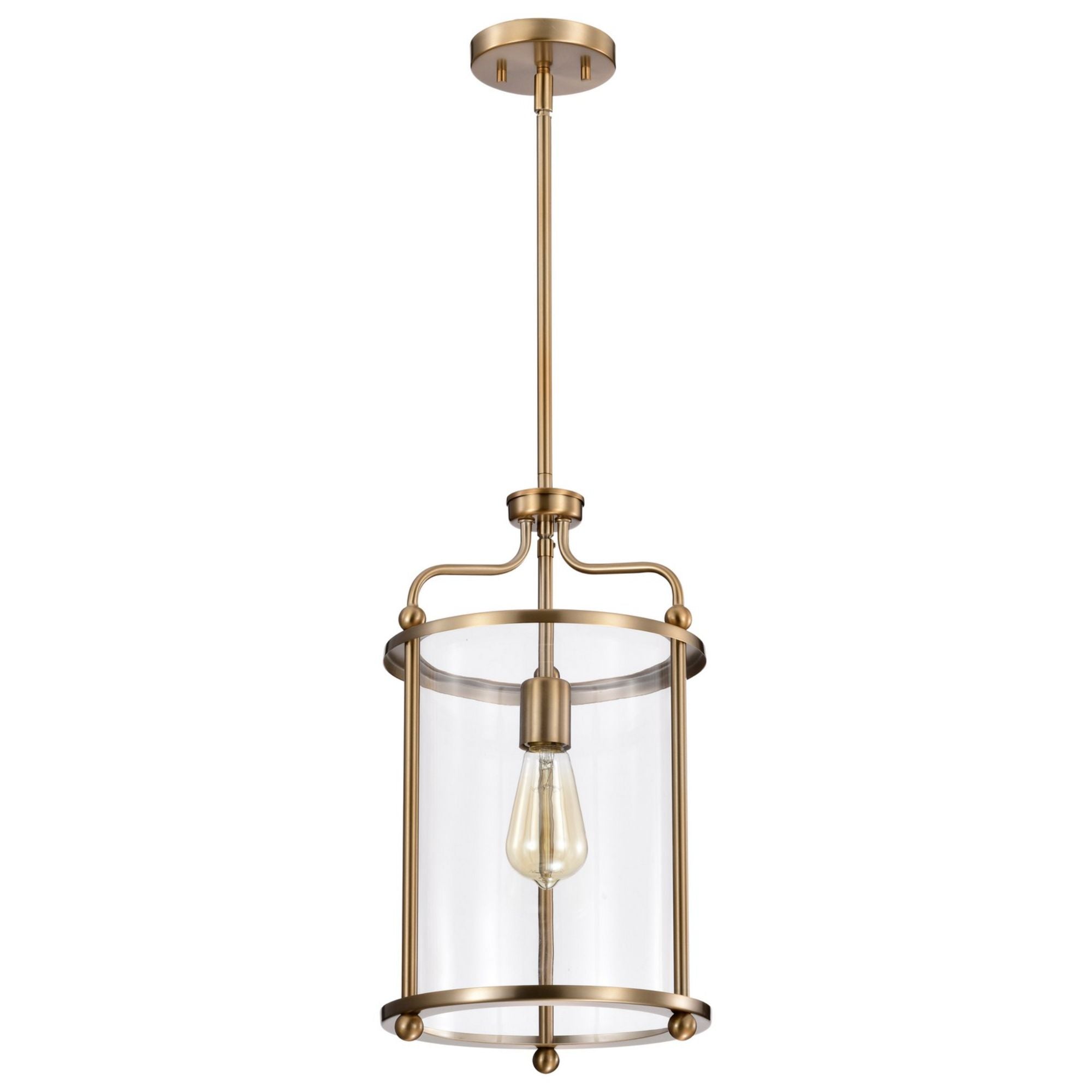 Yorktown 10 in. 1 Light Pendant Light, Clear Glass - Bees Lighting