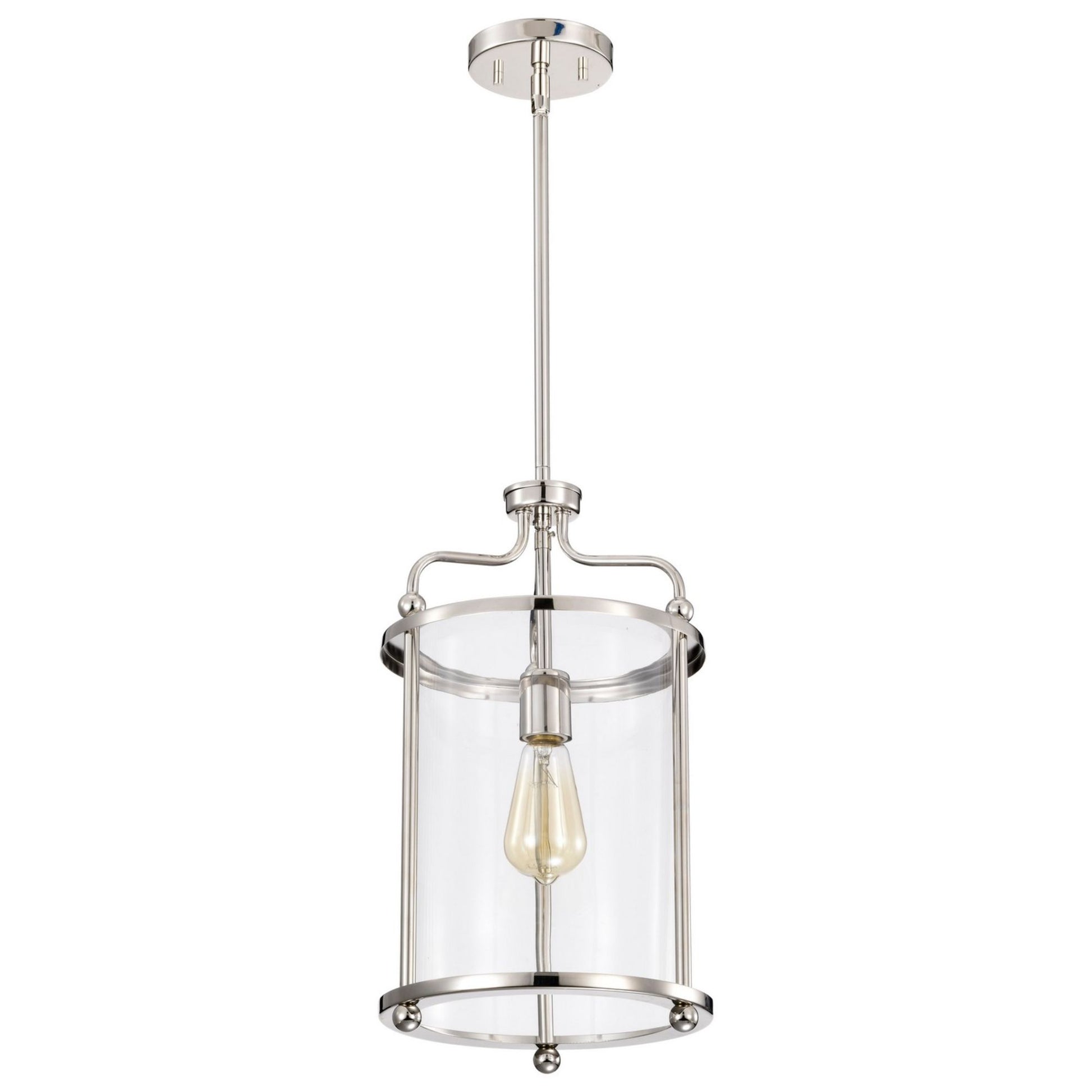 Yorktown 10 in. 1 Light Pendant Light, Clear Glass - Bees Lighting