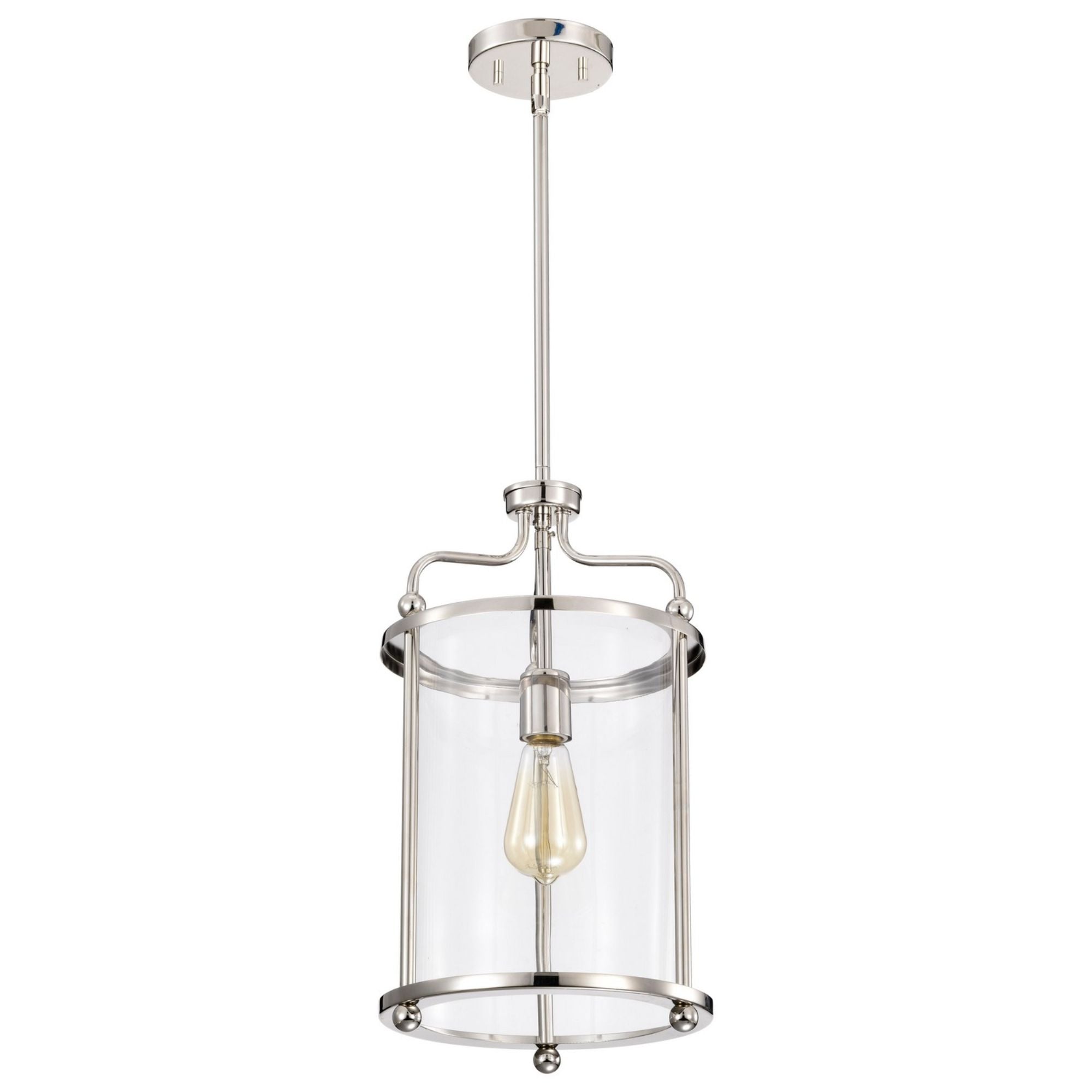 Yorktown 10 in. 1 Light Pendant Light, Clear Glass - Bees Lighting