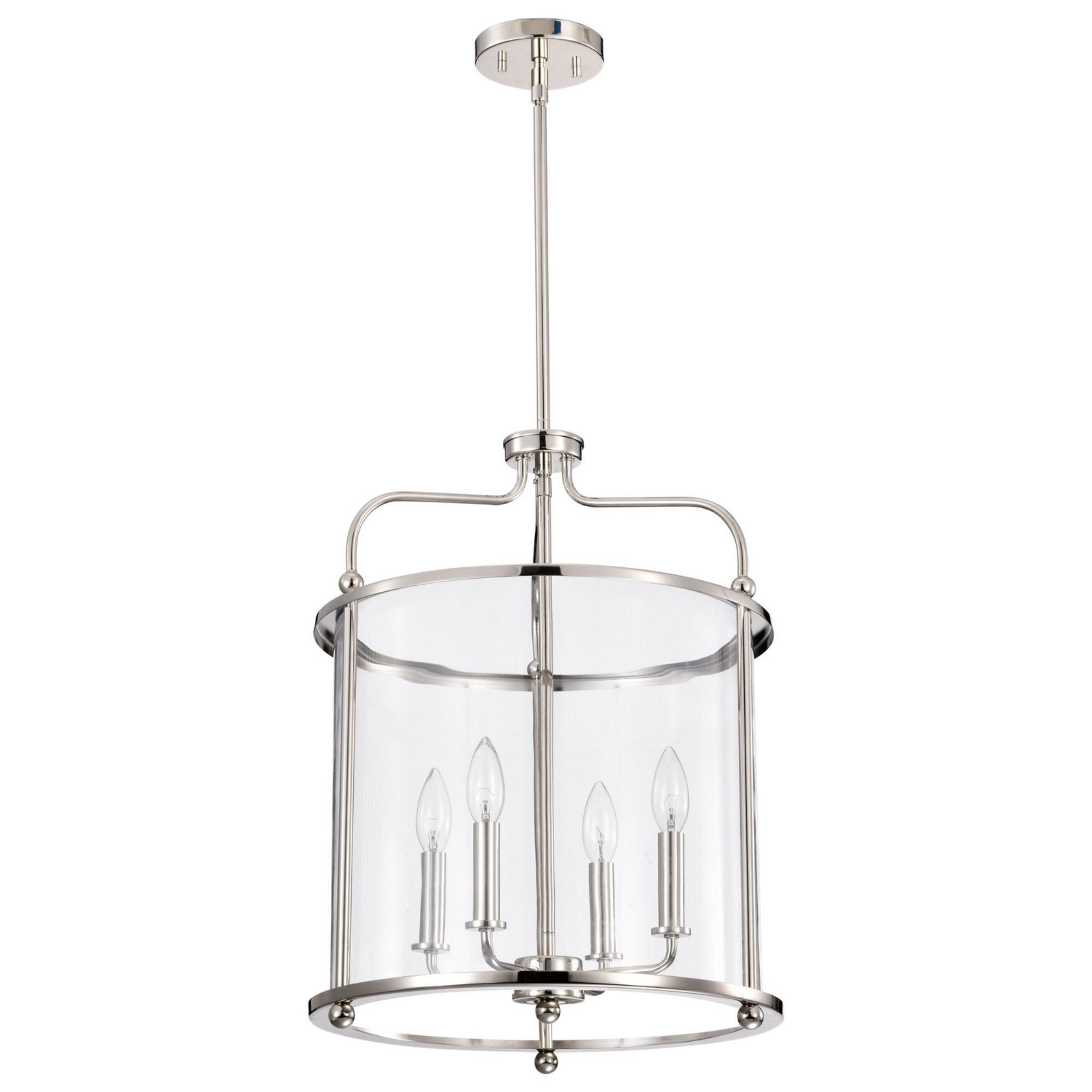 Yorktown 16 in. 4 Lights Pendant Light, Clear Glass - Bees Lighting
