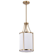 Easton Pendant Light, White Linen Shade - Bees Lighting
