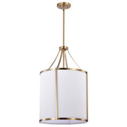 Easton Pendant Light, White Linen Shade - Bees Lighting