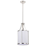 Easton Pendant Light, White Linen Shade - Bees Lighting