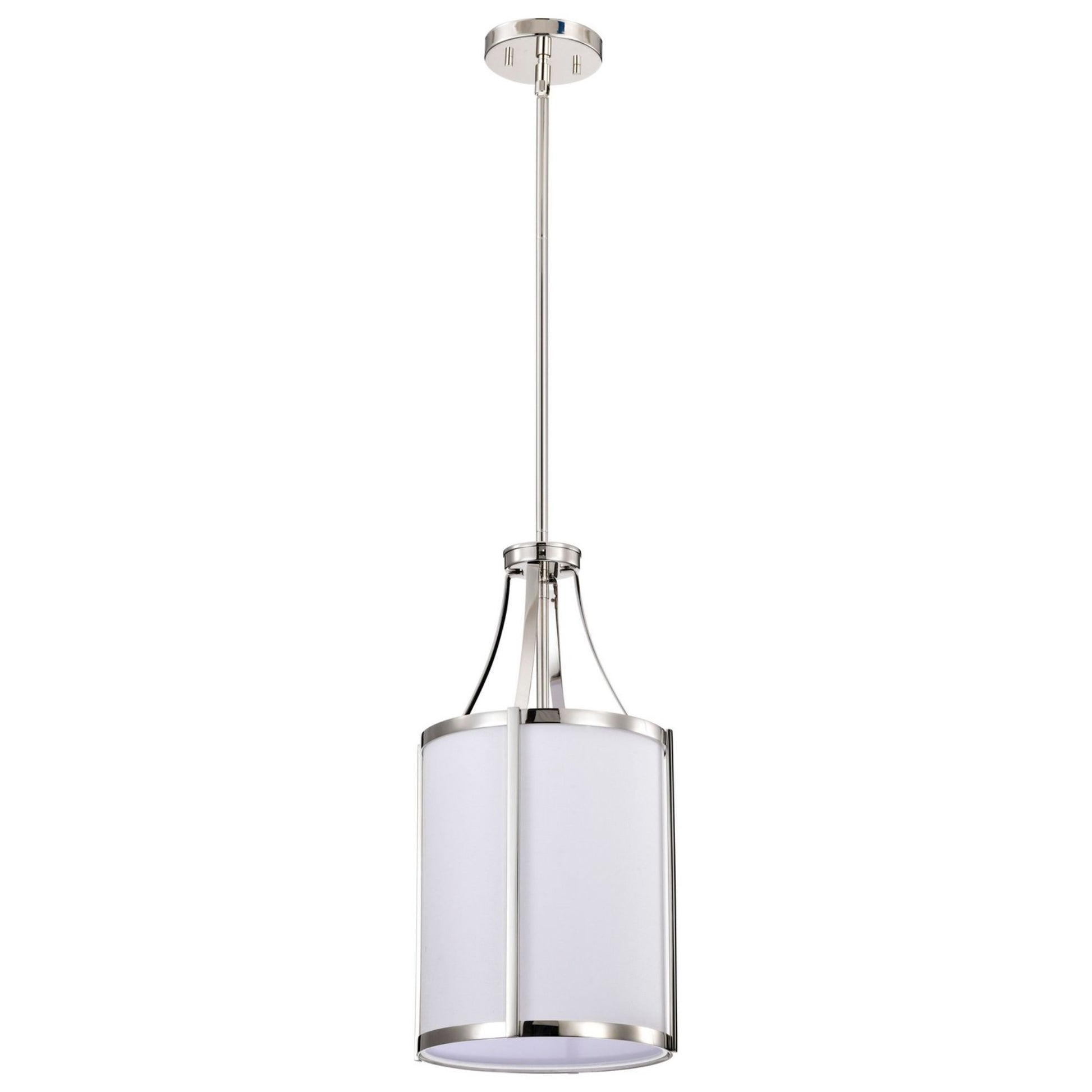 Easton Pendant Light, White Linen Shade - Bees Lighting