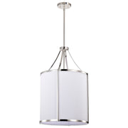 Easton Pendant Light, White Linen Shade - Bees Lighting