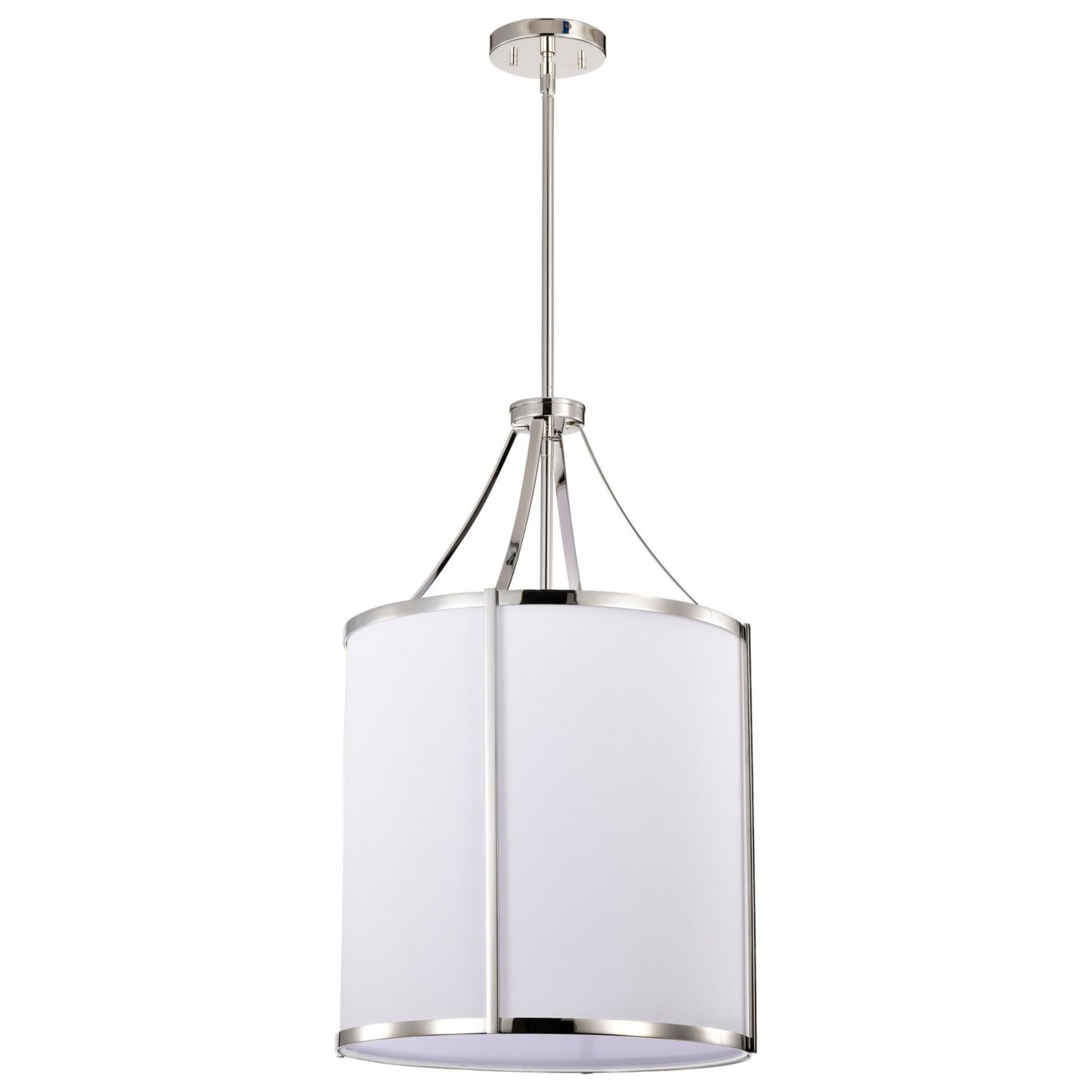 Easton Pendant Light, White Linen Shade - Bees Lighting