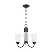 Seville 17" 3-Light Chandelier, Midnight Black Finish - Bees Lighting