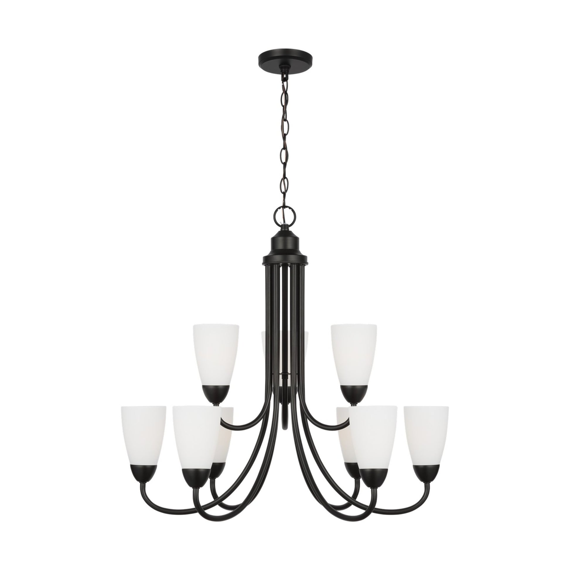 Seville 29" 9-Light Chandelier, Midnight Black Finish - Bees Lighting