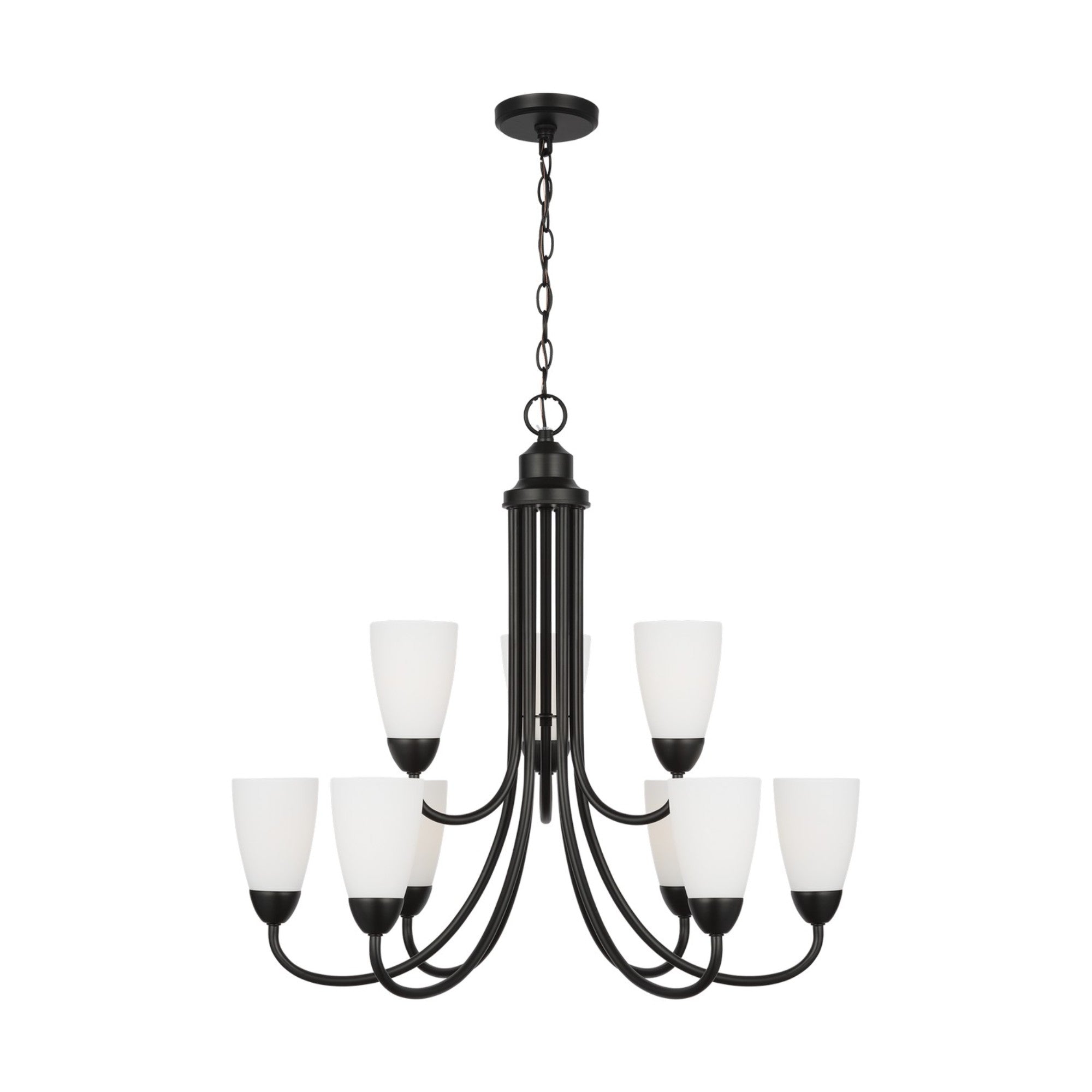 Seville 29" 9-Light Chandelier, Midnight Black Finish - Bees Lighting