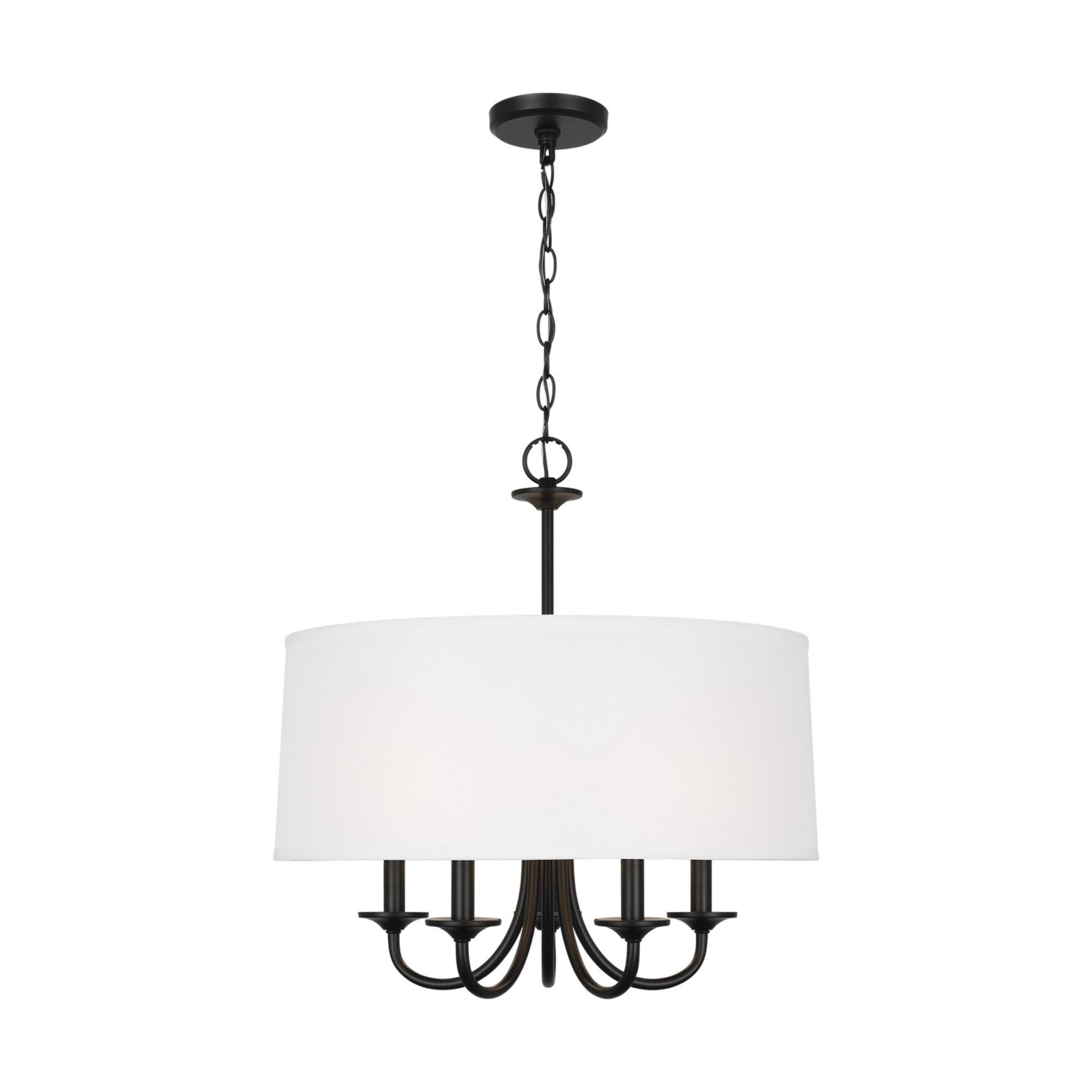 Seville 22" 5-Light Shade Chandelier, Midnight Black Finish - Bees Lighting