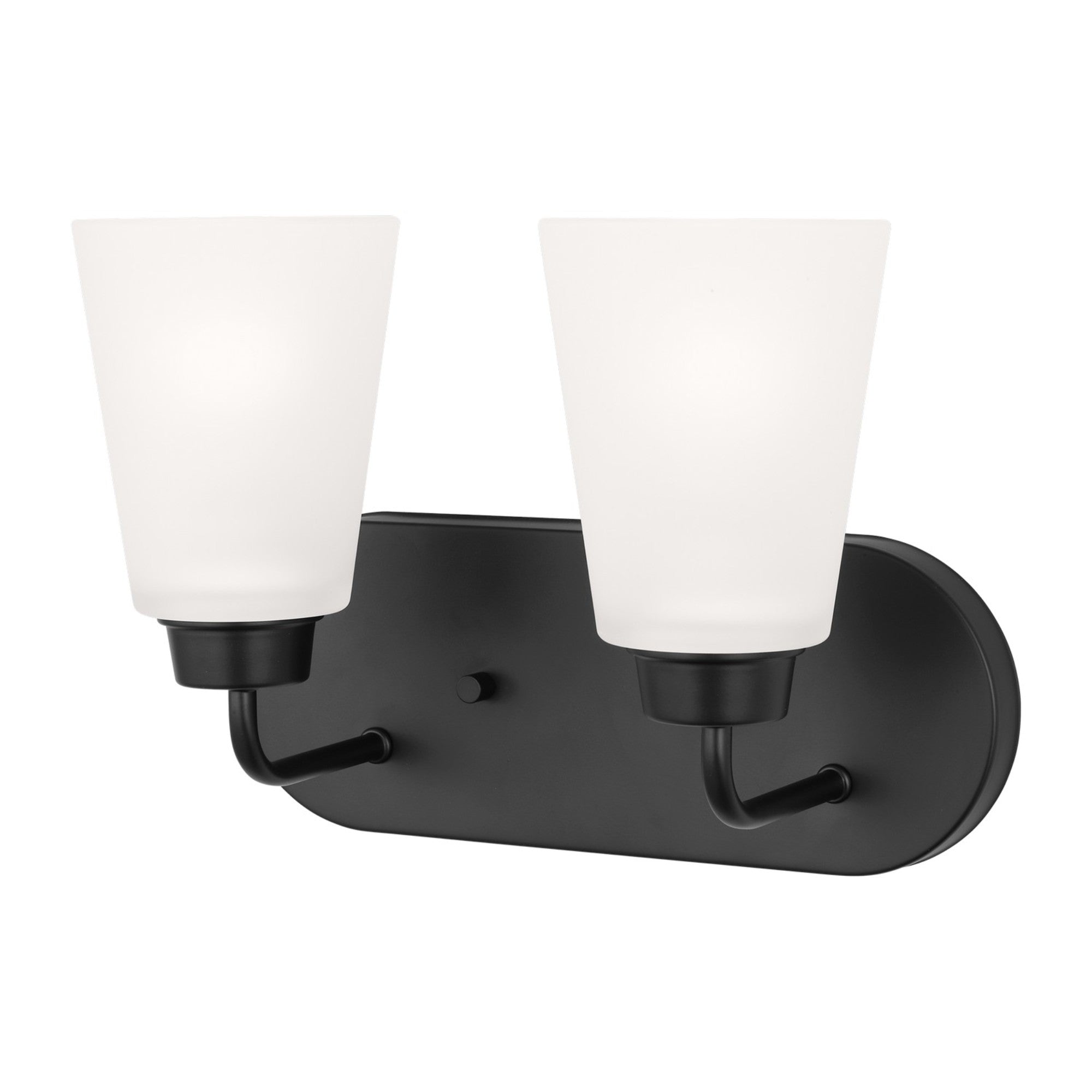 Kerrville 12" 2-Light Bathroom Vanity, Midnight Black Finish