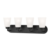 Kerrville 25" 4-Light Bathroom Vanity, Midnight Black Finish - Bees Lighting