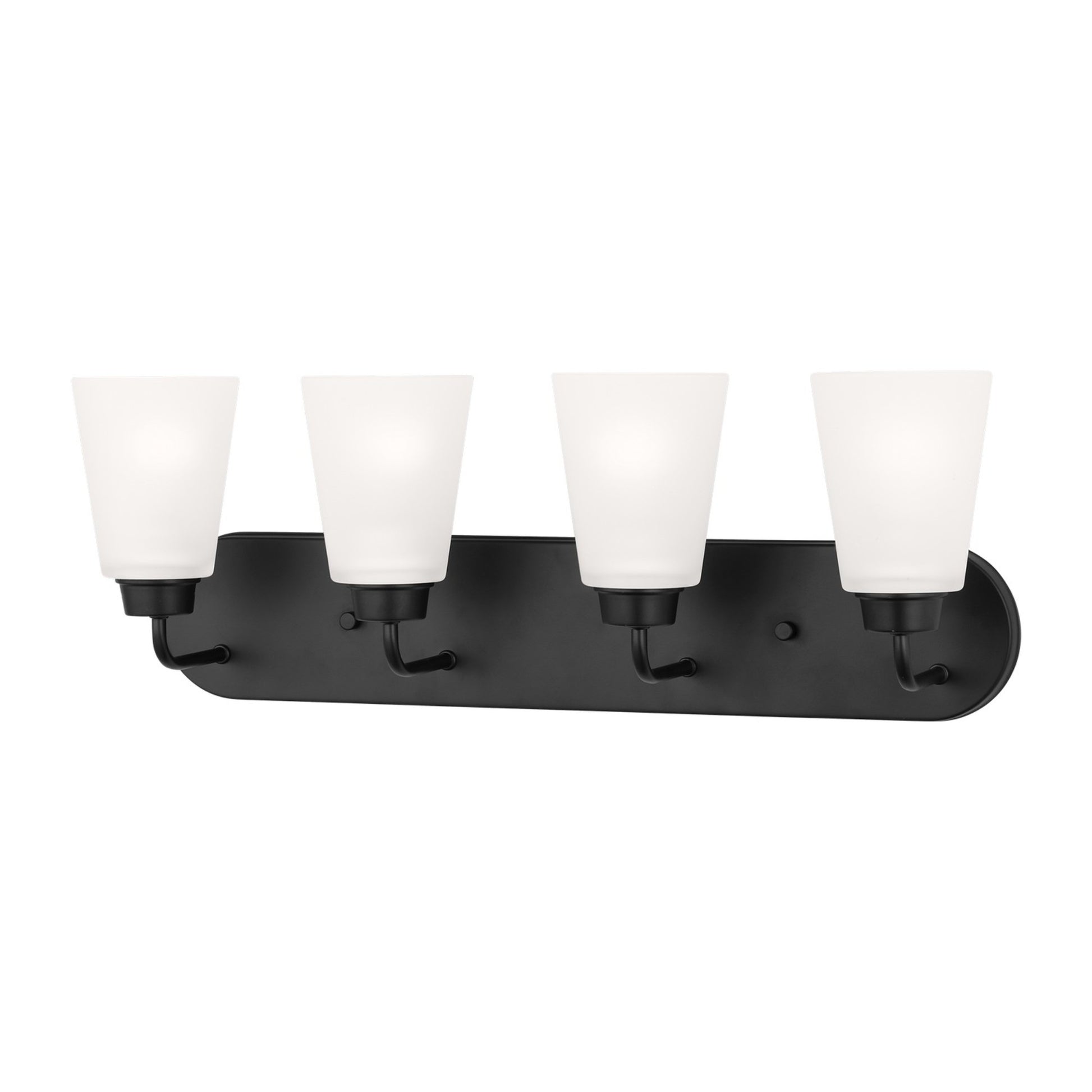 Kerrville 25" 4-Light Bathroom Vanity, Midnight Black Finish - Bees Lighting